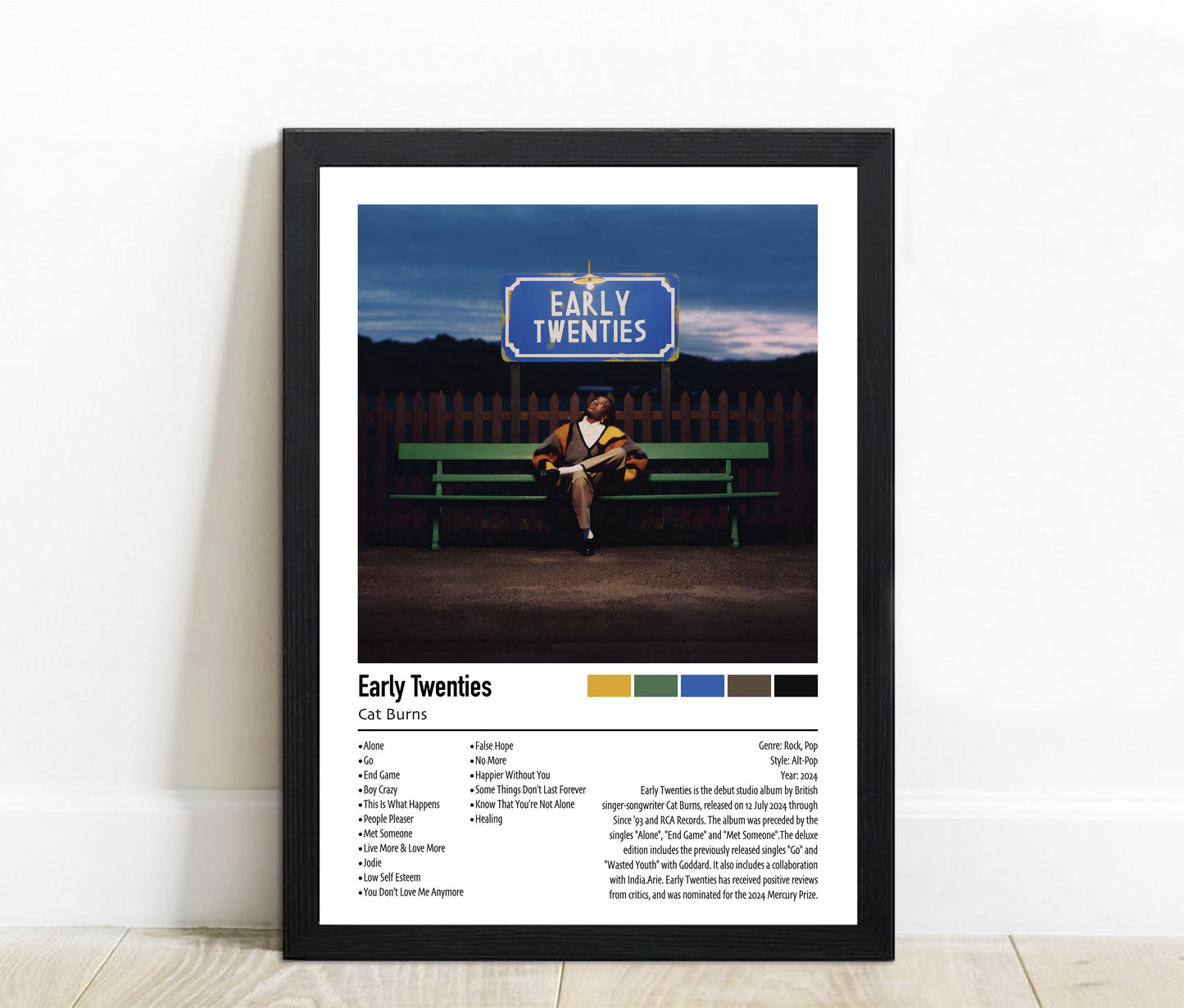 Cat Burns | Early Twenties | Custom Album Cover Poster Print
