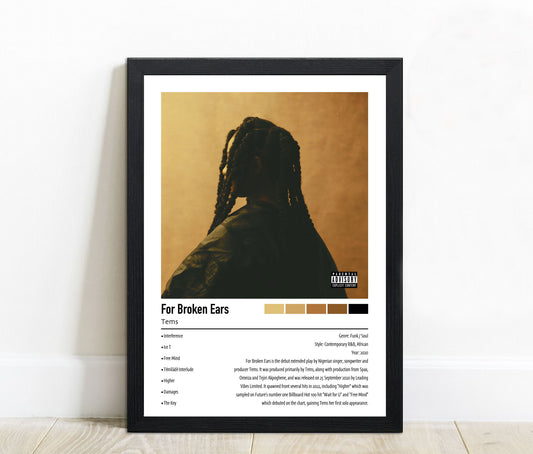 Tems | For Broken Ears | Custom Album Cover Poster Print