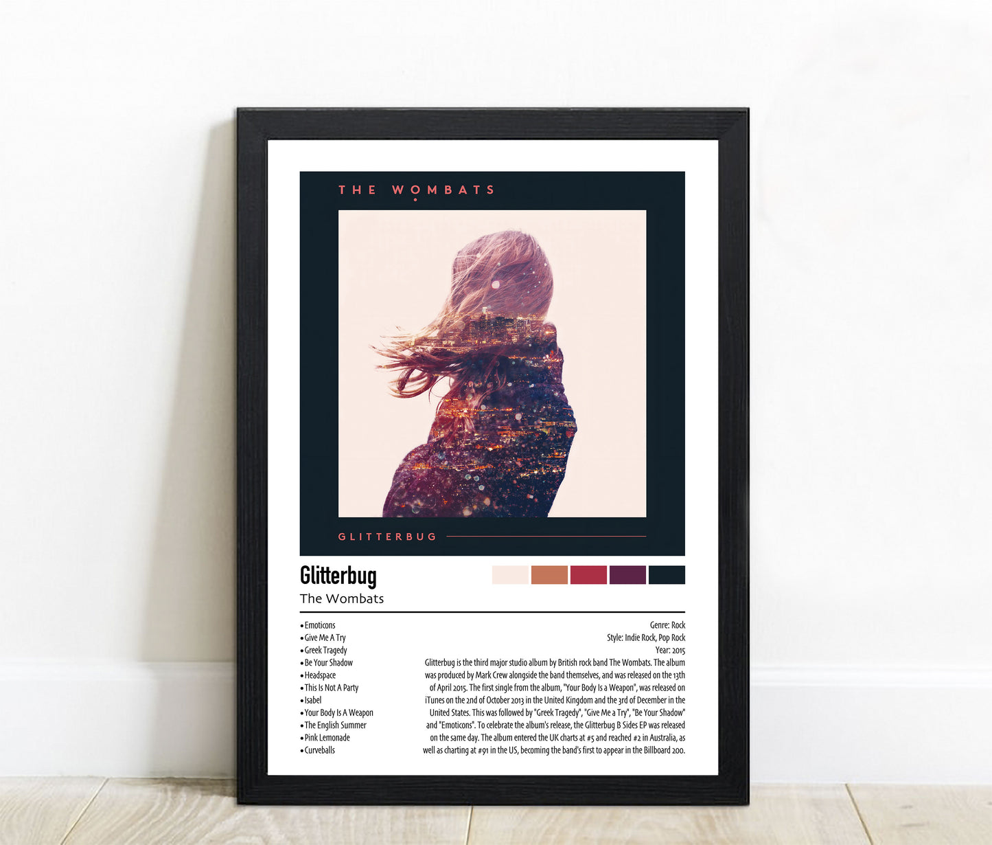 The Wombats | Glitterbug | Custom Album Cover Poster Print