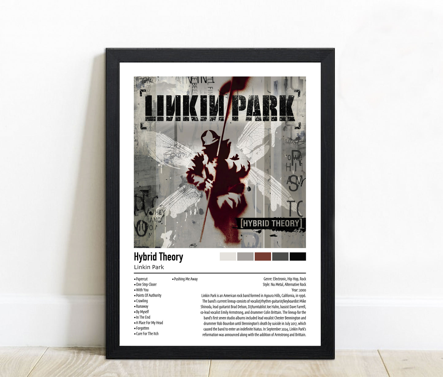 Linkin Park | Hybrid Theory | Custom Album Cover Poster Print