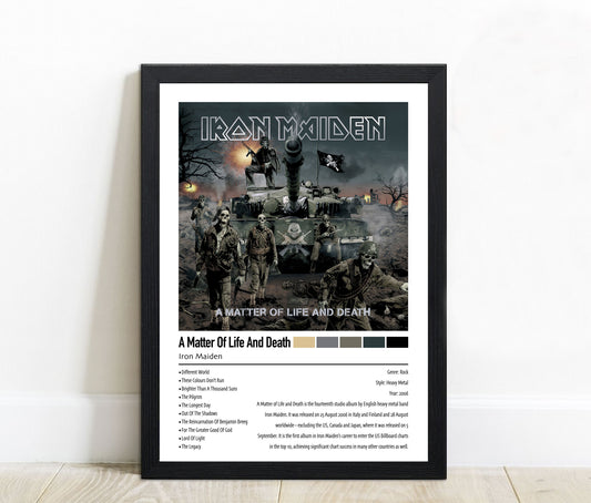 Iron Maiden | A Matter Of Life And Death | Custom Album Cover Poster Print