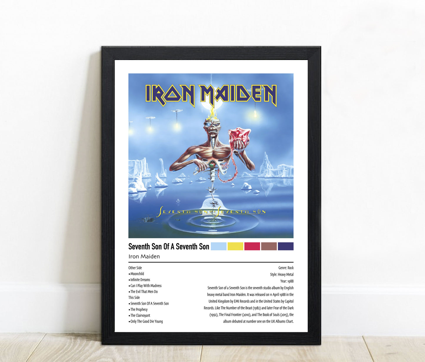 Iron Maiden | Seventh Son Of A Seventh Son | Custom Album Cover Poster Print