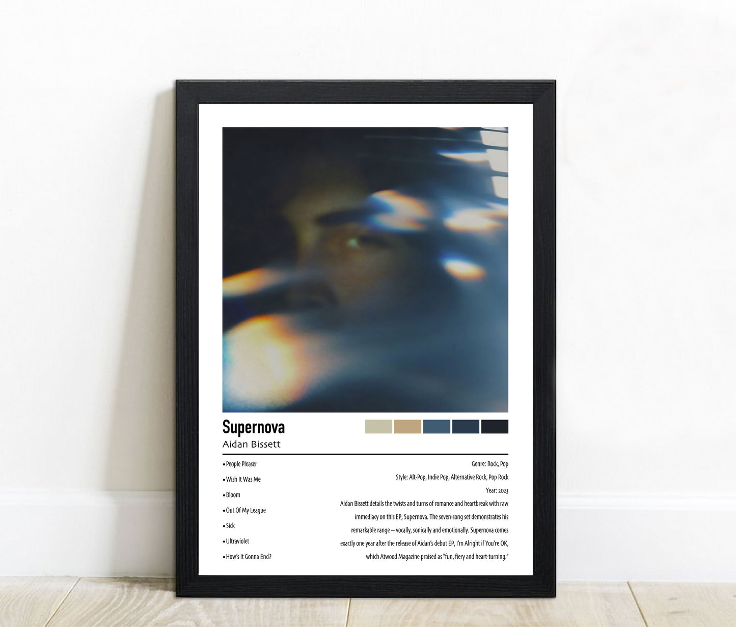 Aidan Bissett | Supernova | Custom Album Cover Poster Print