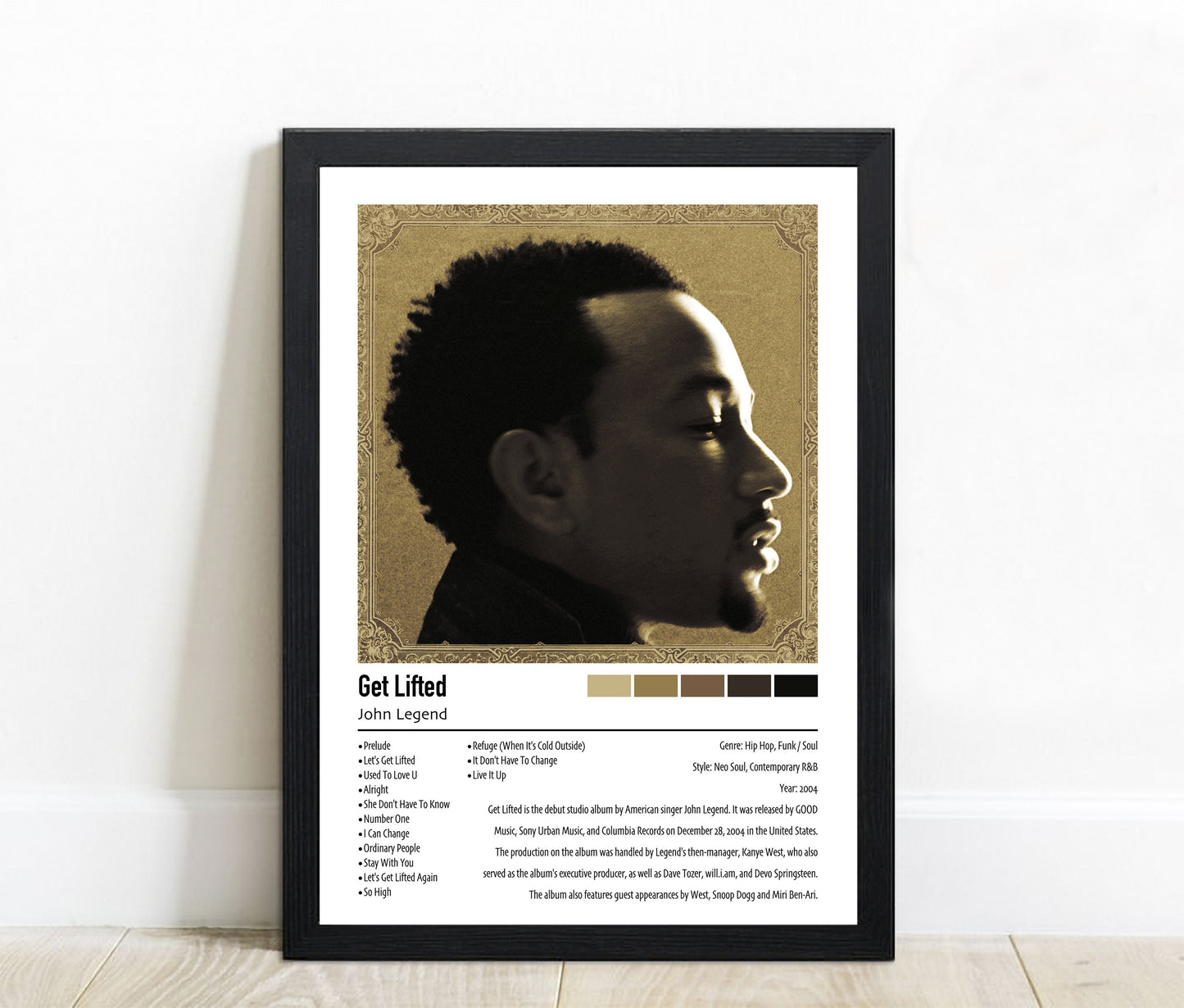 John Legend | Get Lifted | Custom Album Cover Poster Print