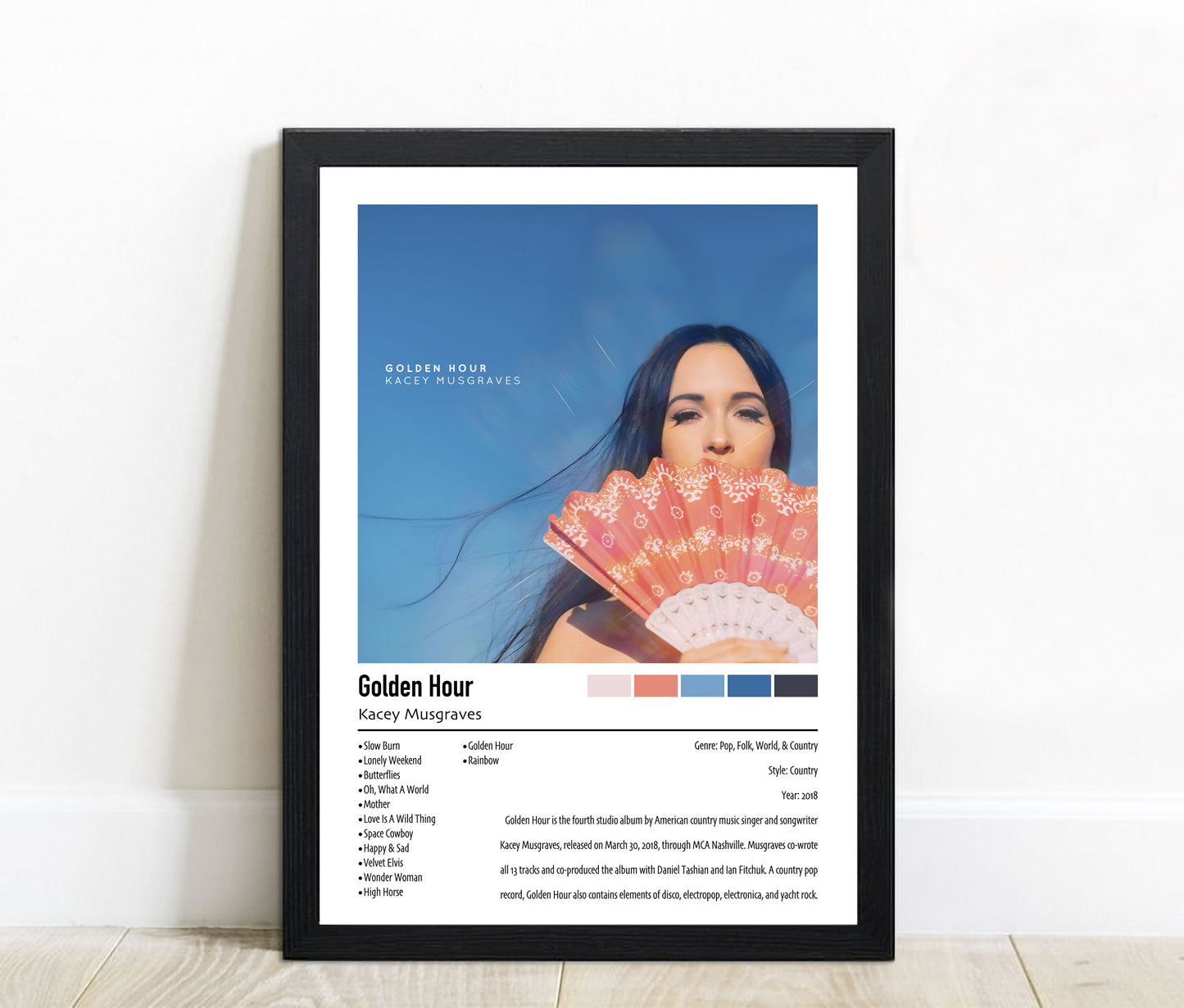 Kacey Musgraves | Golden Hour | Custom Album Cover Poster Print