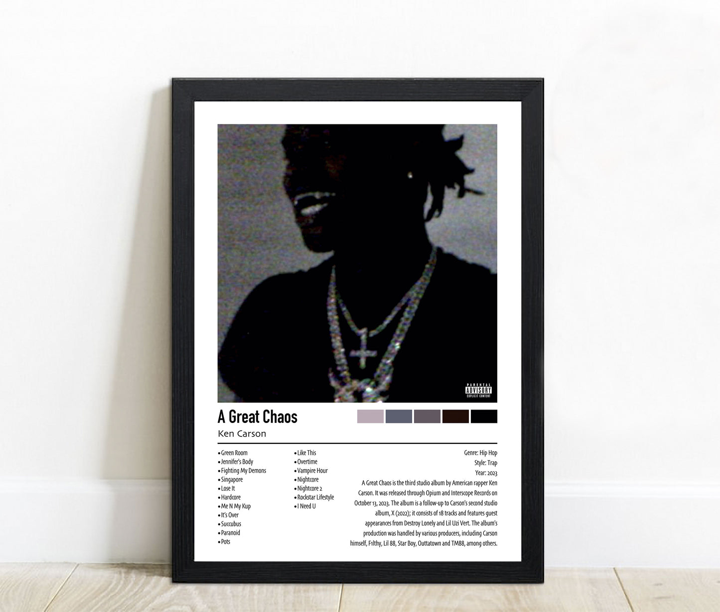 Ken Carson | A Great Chaos | Custom Album Cover Poster Print