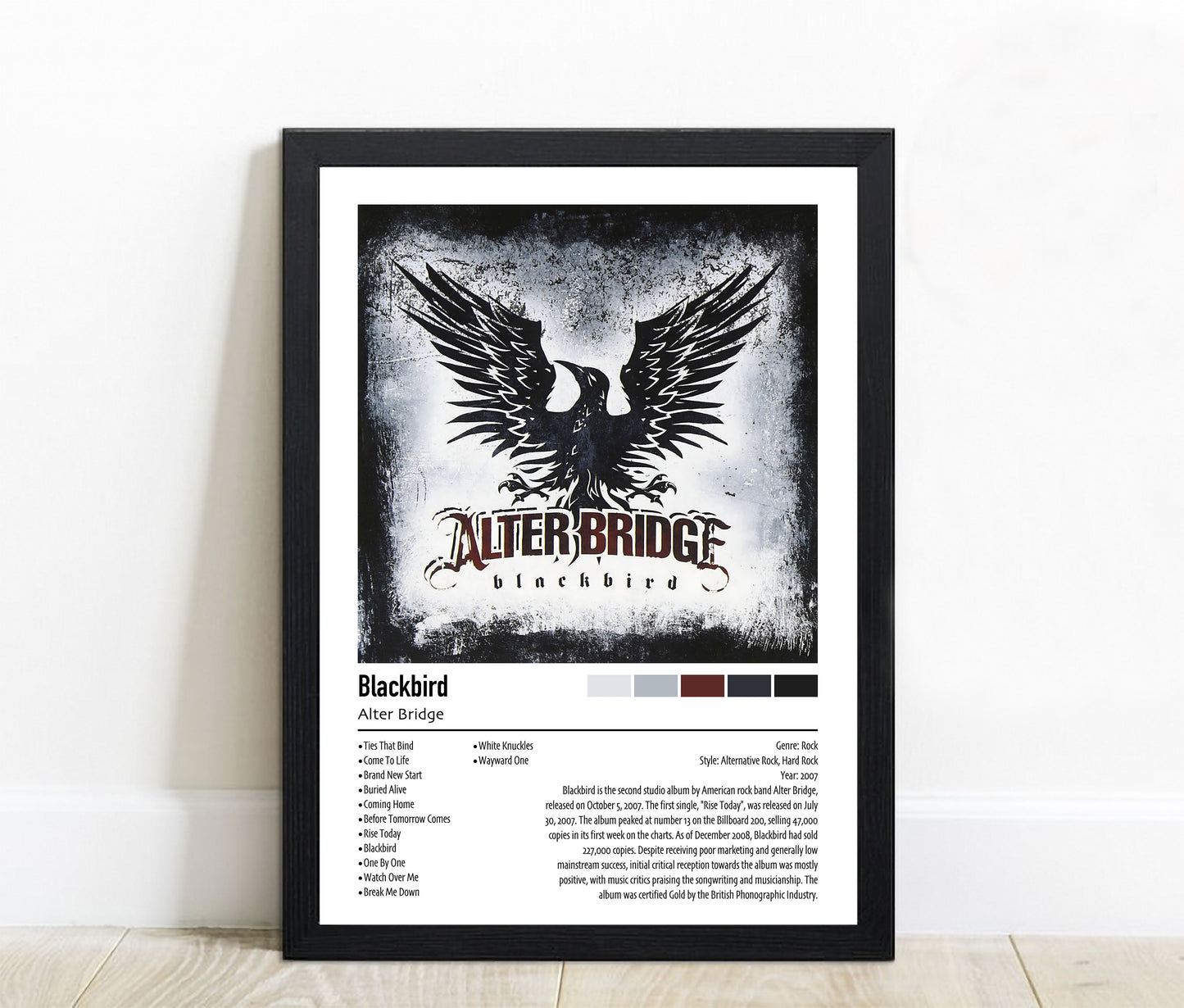 Alterbridge | Blackbird | Custom Album Cover Poster Print