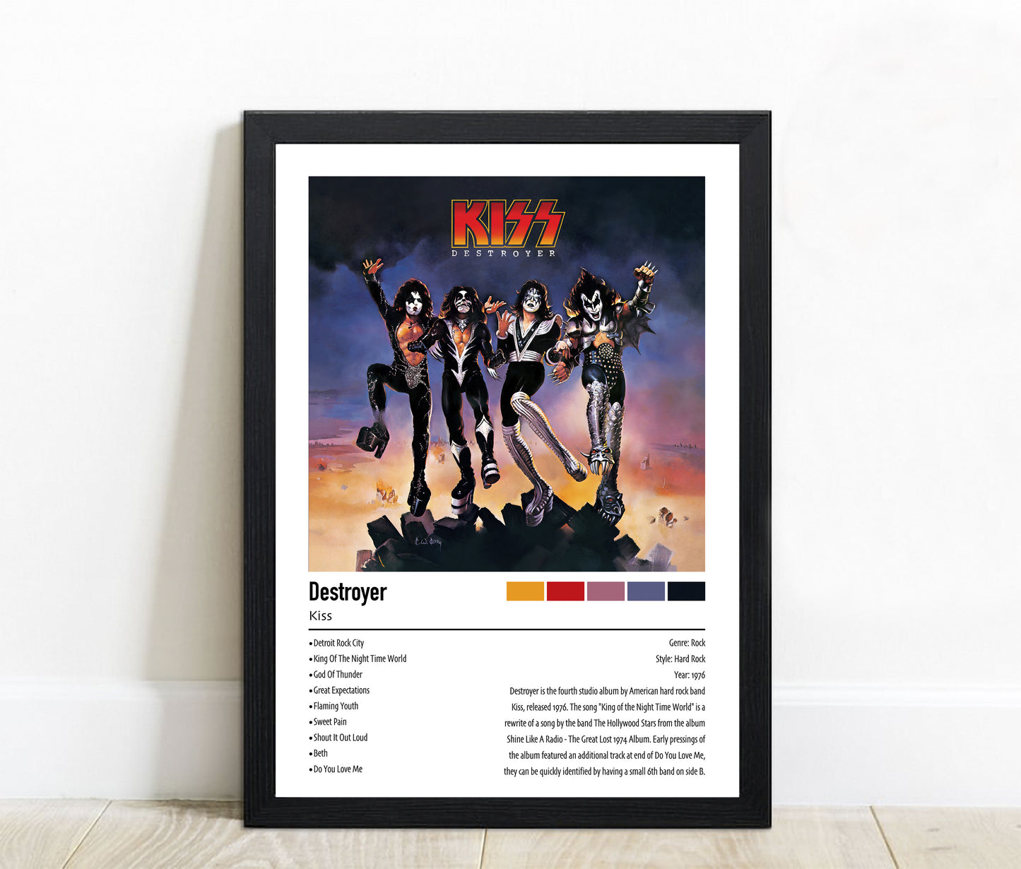 Kiss | Destroyer | Custom Album Cover Poster Print