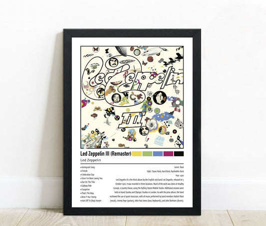Led Zeppelin IIl | Led Zeppelin IIl (Remaster) | Custom Album Cover Poster Print