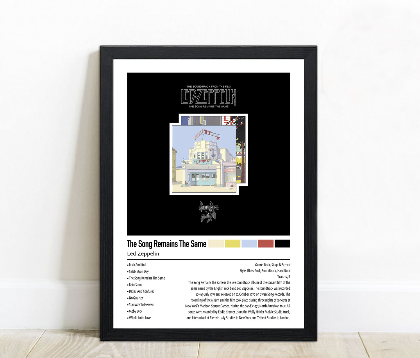 Led Zeppelin | The Song Remains The Same | Custom Album Cover Poster Print
