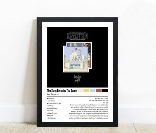 Led Zeppelin | The Song Remains The Same | Custom Album Cover Poster Print