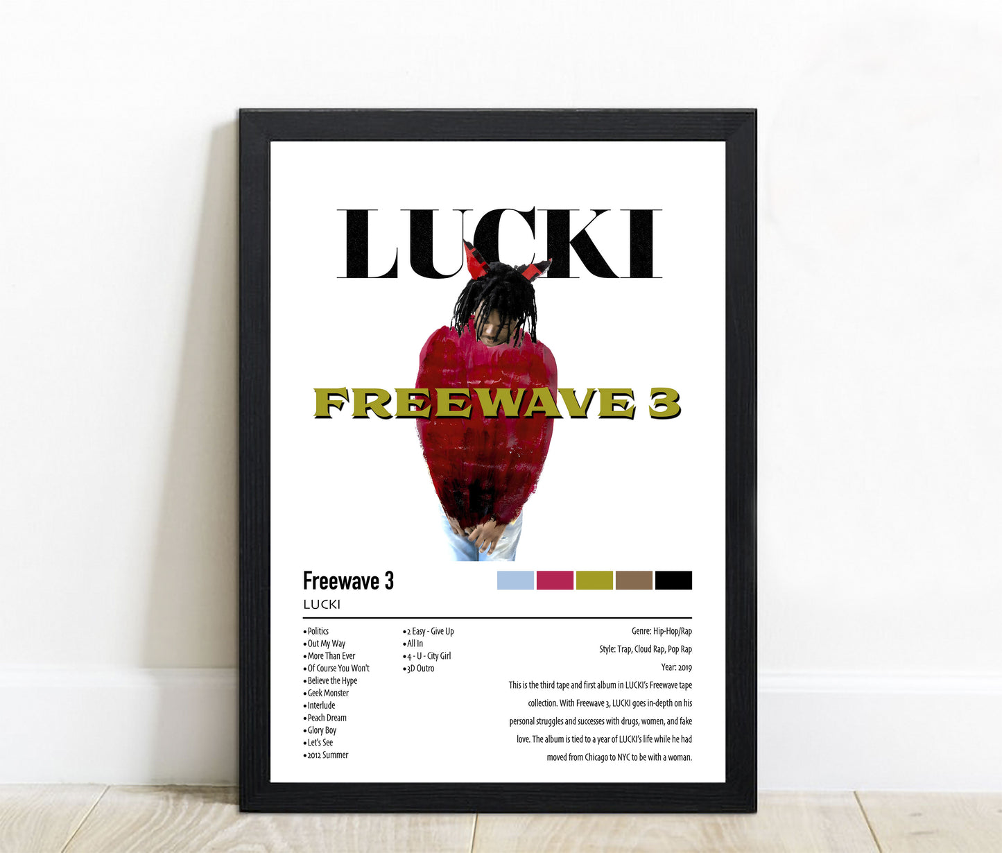 LUCKI | Freewave 3 | Custom Album Cover Poster Print