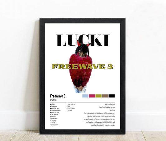 LUCKI | Freewave 3 | Custom Album Cover Poster Print