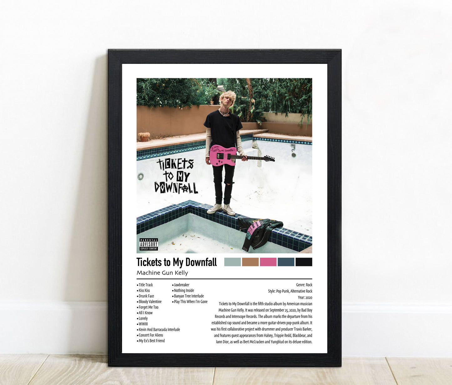 Machine Gun Kelly | Tickets to My Downfall | Custom Album Cover Poster Print