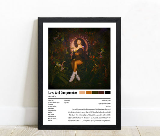 Mahalia | Love And Compromise | Custom Album Cover Poster Print