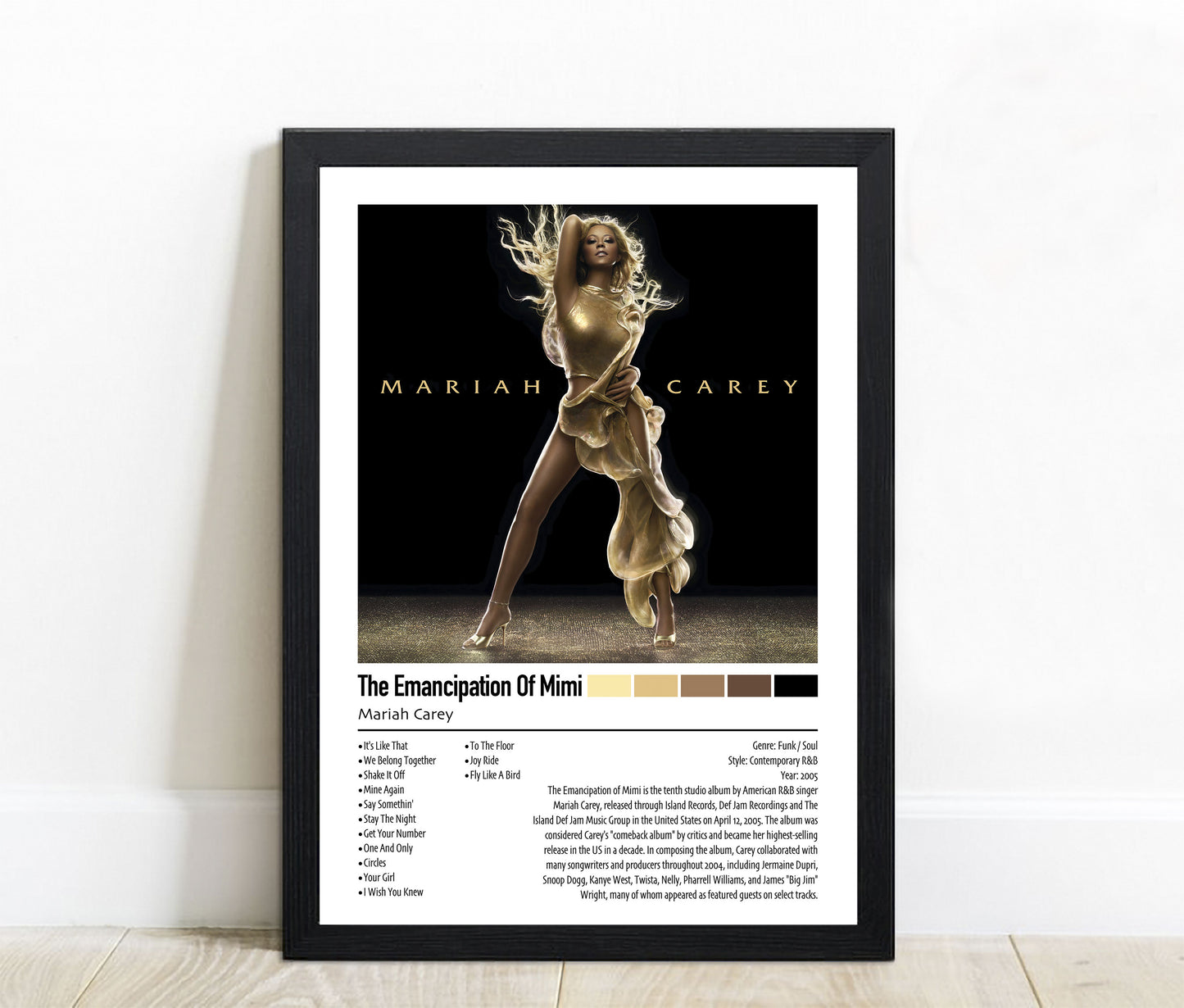 Mariah Carey | The Emancipation Of Mimi | Custom Album Cover Poster Print