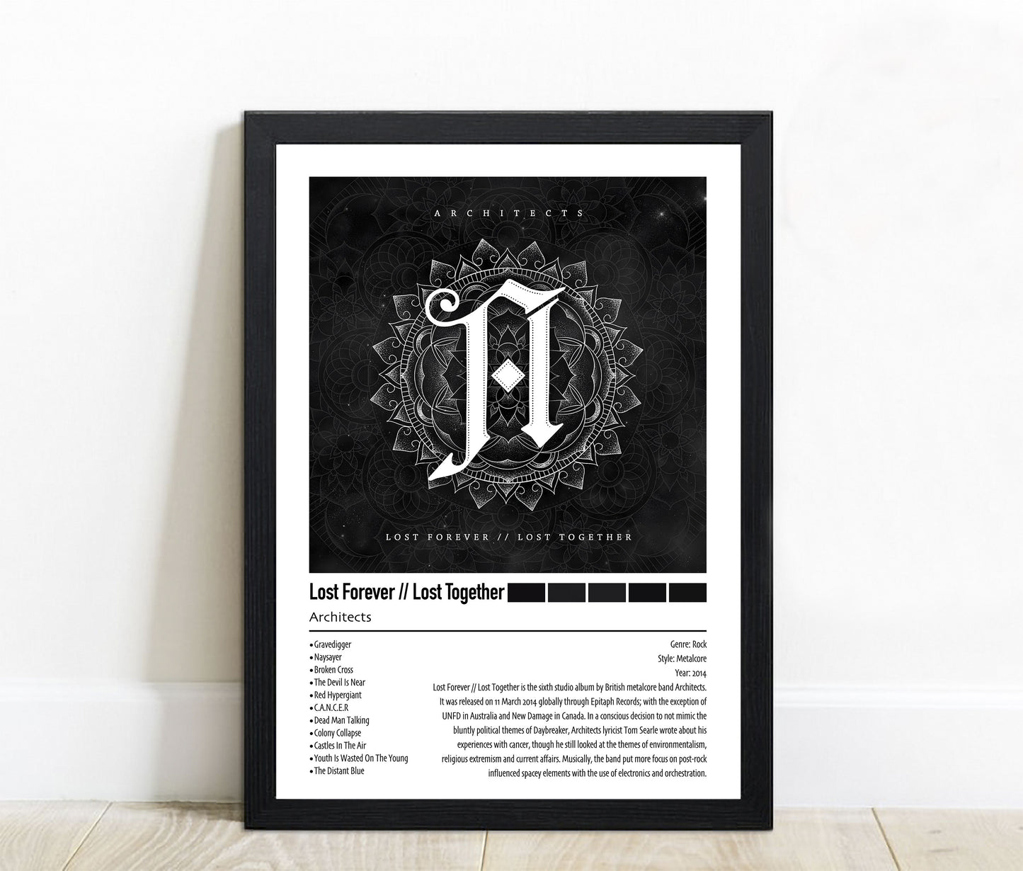 Architects | Lost Forever // Lost Together | Custom Album Cover Poster Print