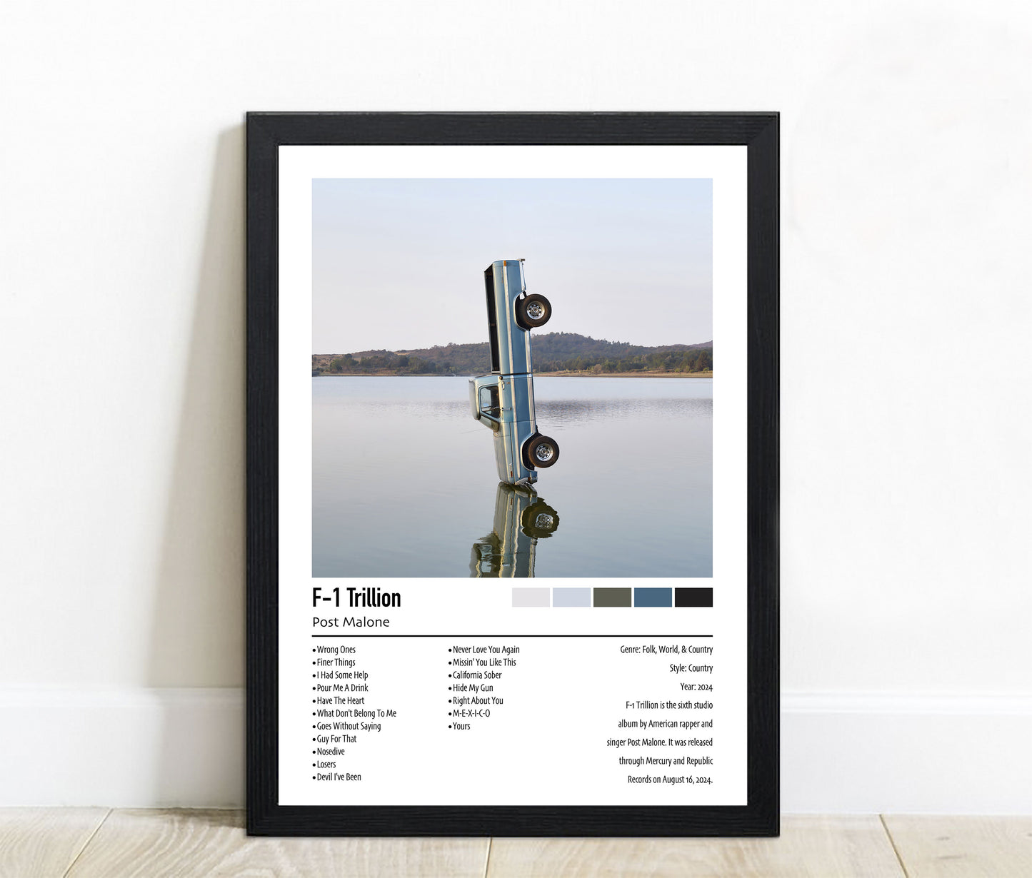 Post Malone | F-1 Trillion | Custom Album Cover Poster Print