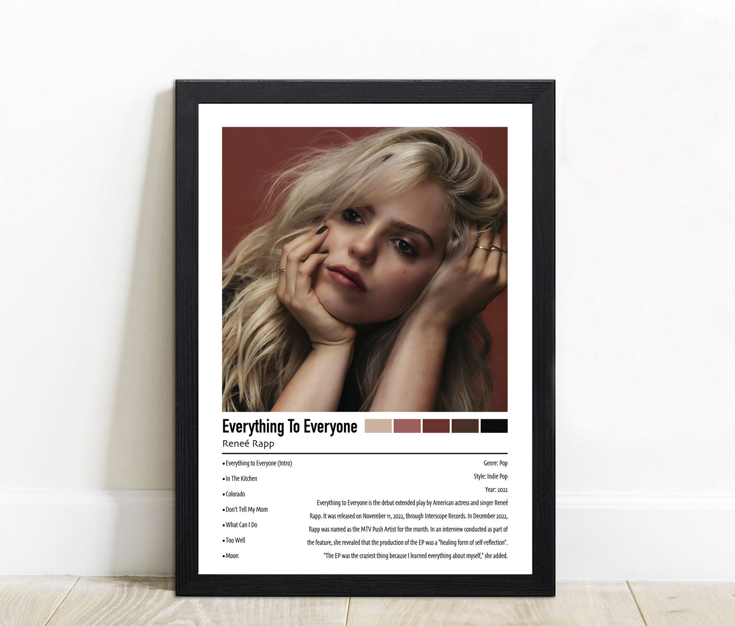 Reneé Rapp | Everything To Everyone | Custom Album Cover Poster Print