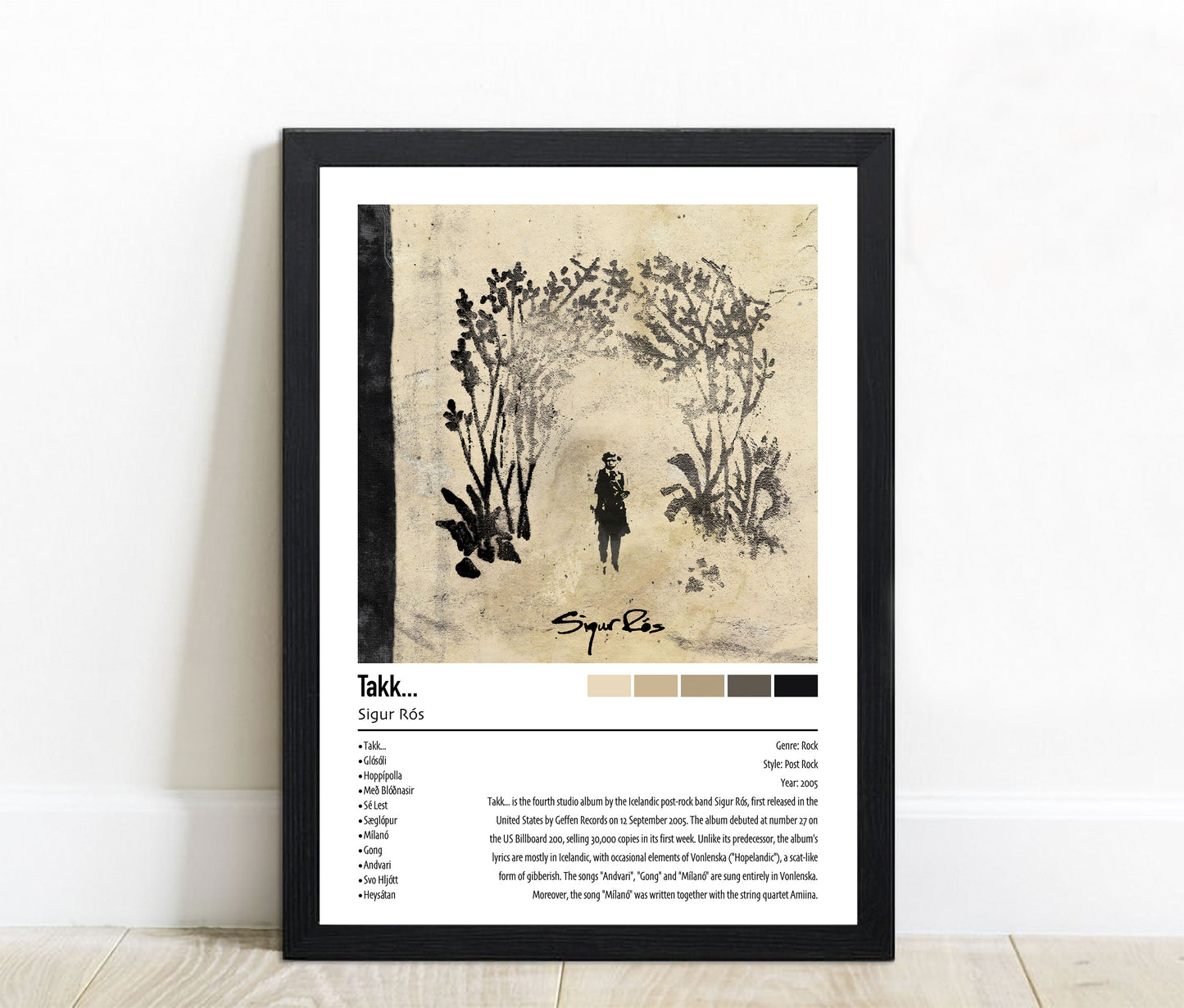 Sigur Rós | Takk... | Custom Album Cover Poster Print