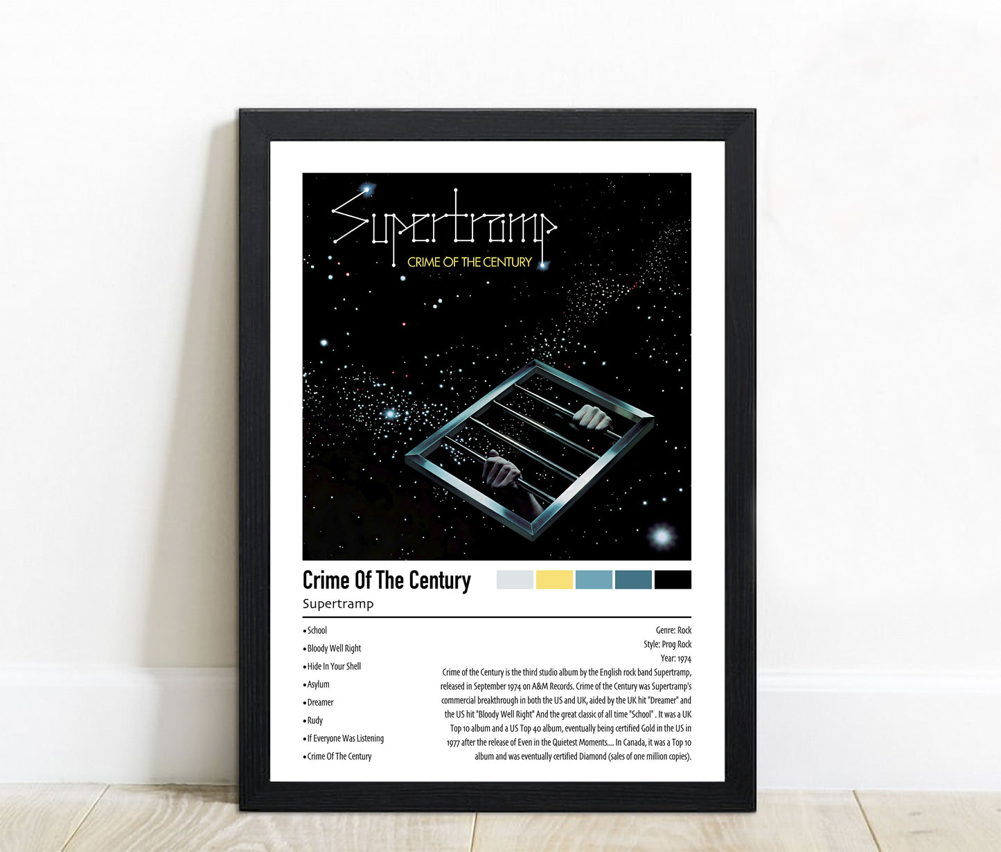 Supertramp | Crime Of The Century | Custom Album Cover Poster Print