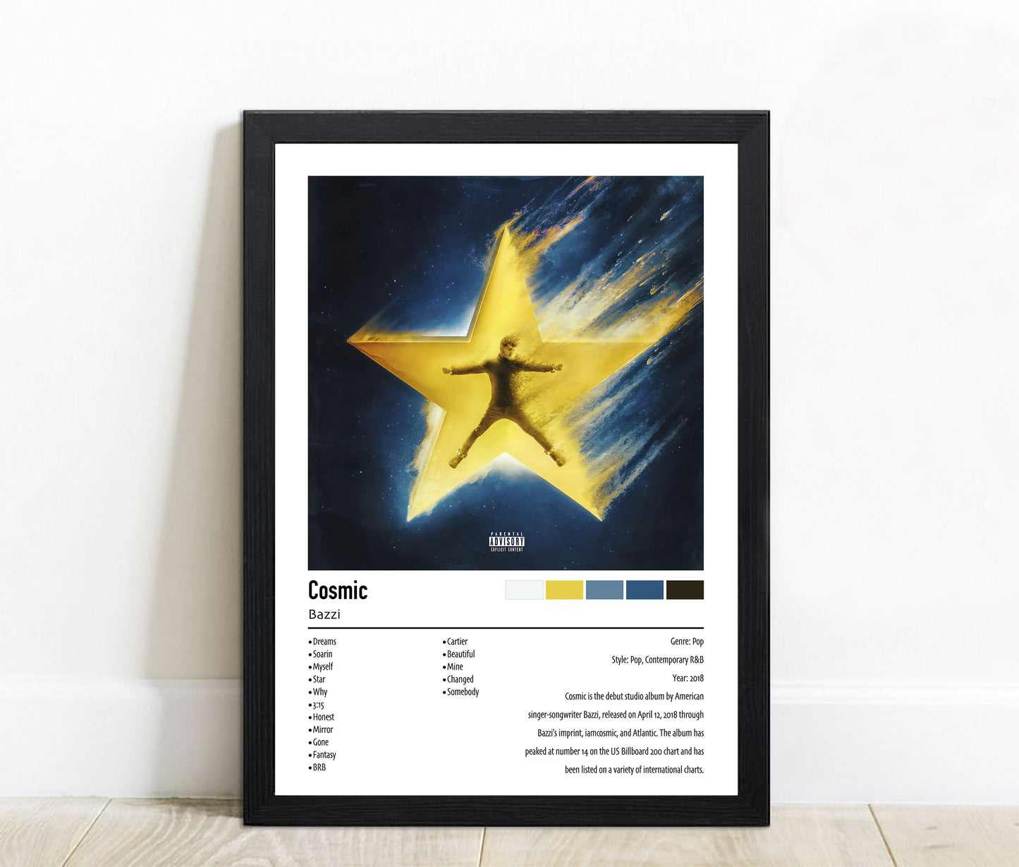 Bazzi | Cosmic | Custom Album Cover Poster Print