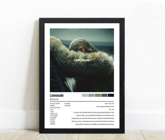 Beyoncé | Lemonade | Custom Album Cover Poster Print