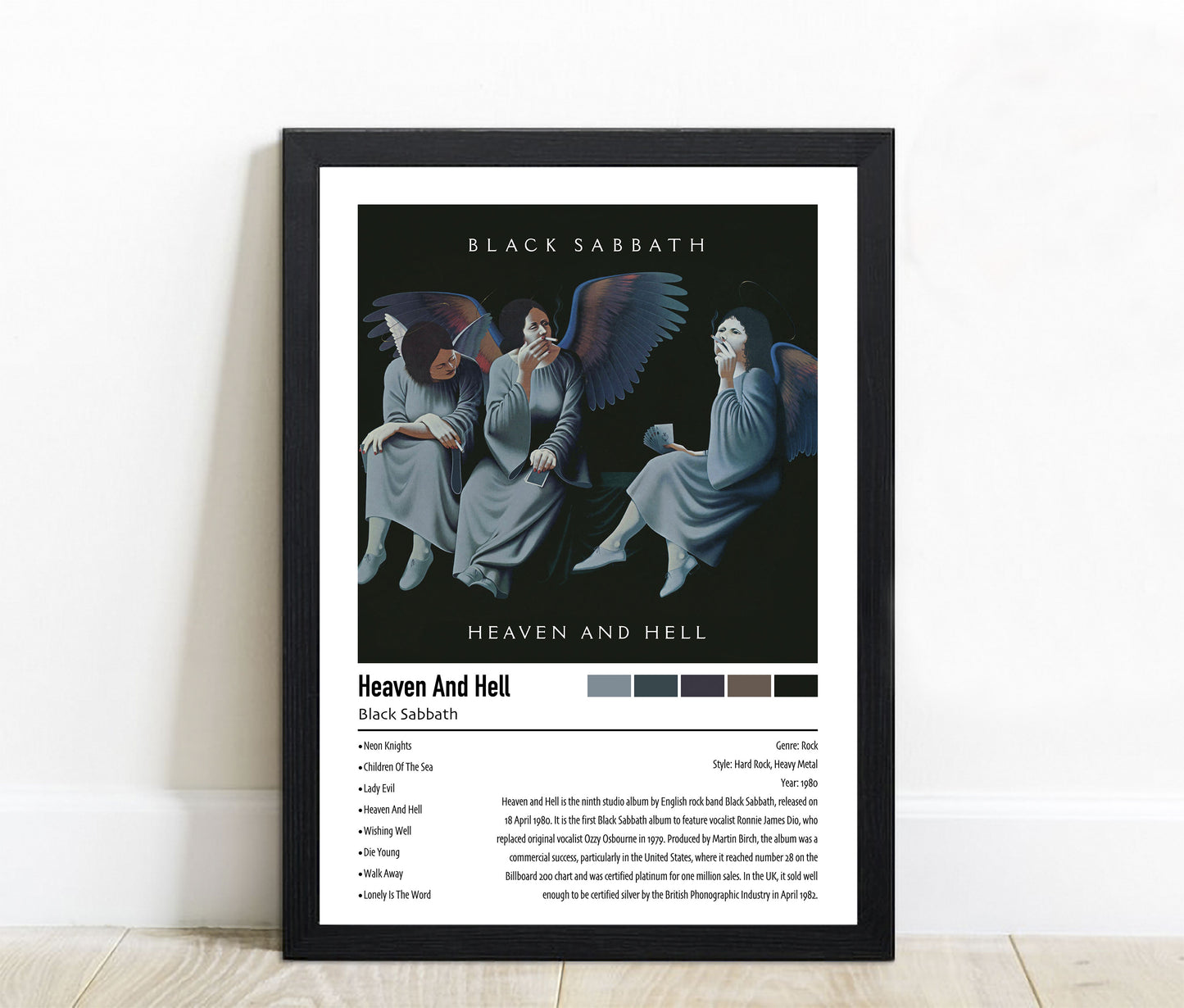 Black Sabbath | Heaven and Hell | Custom Album Cover Poster Print