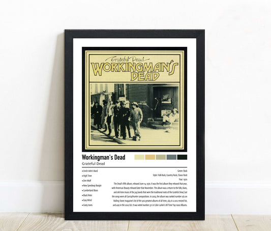 Grateful Dead | Workingman's Dead | Custom Album Cover Poster Print