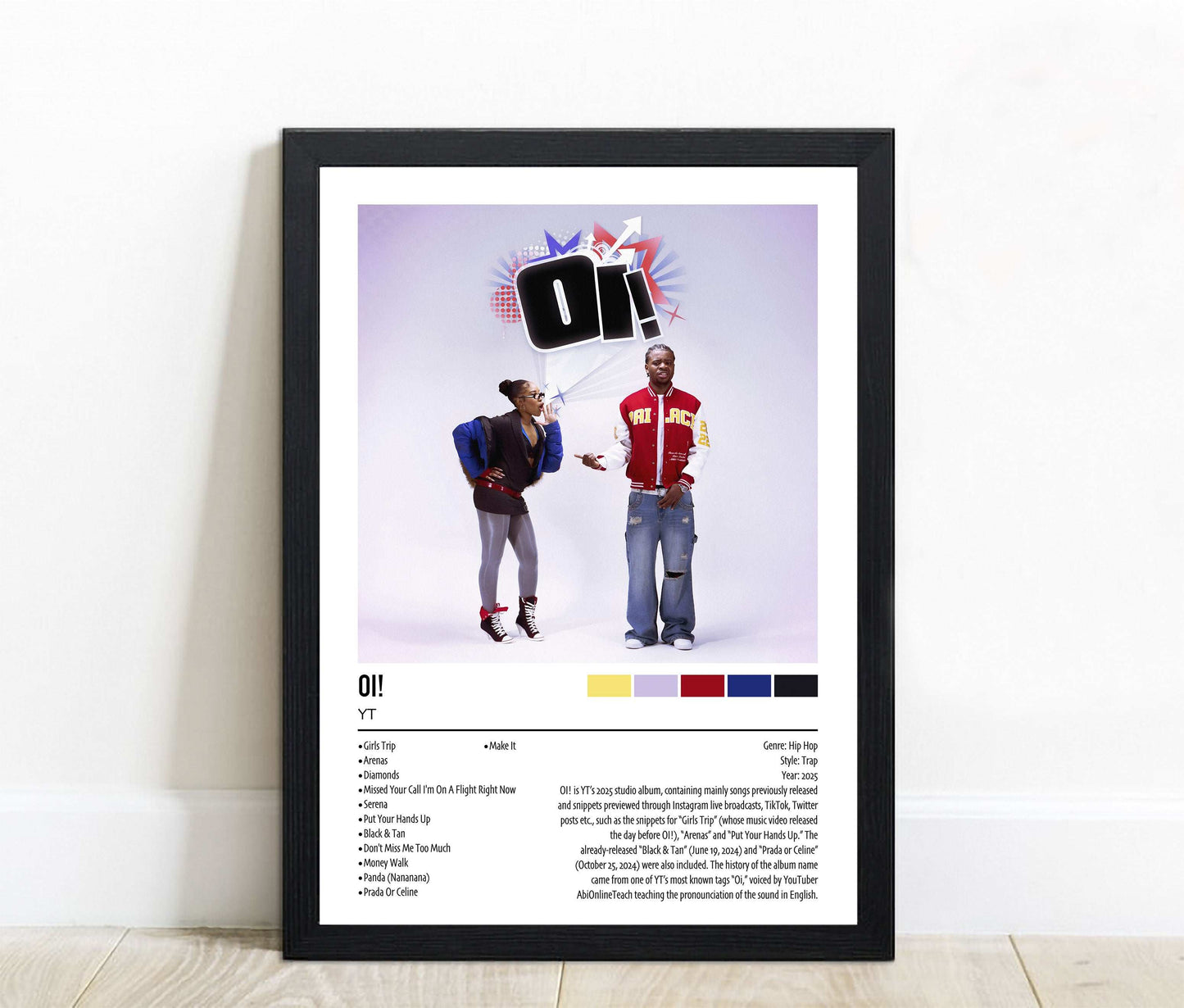 YT | Oi! | Custom Album Cover Poster Print