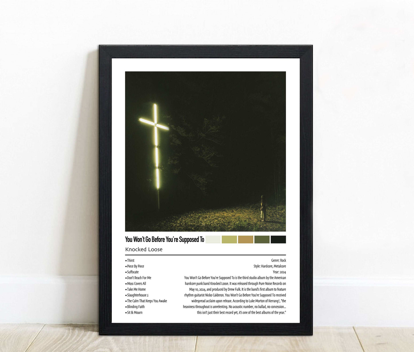 Knocked Loose | You Won't Go Before You're Supposed To | Custom Album Cover Poster Print