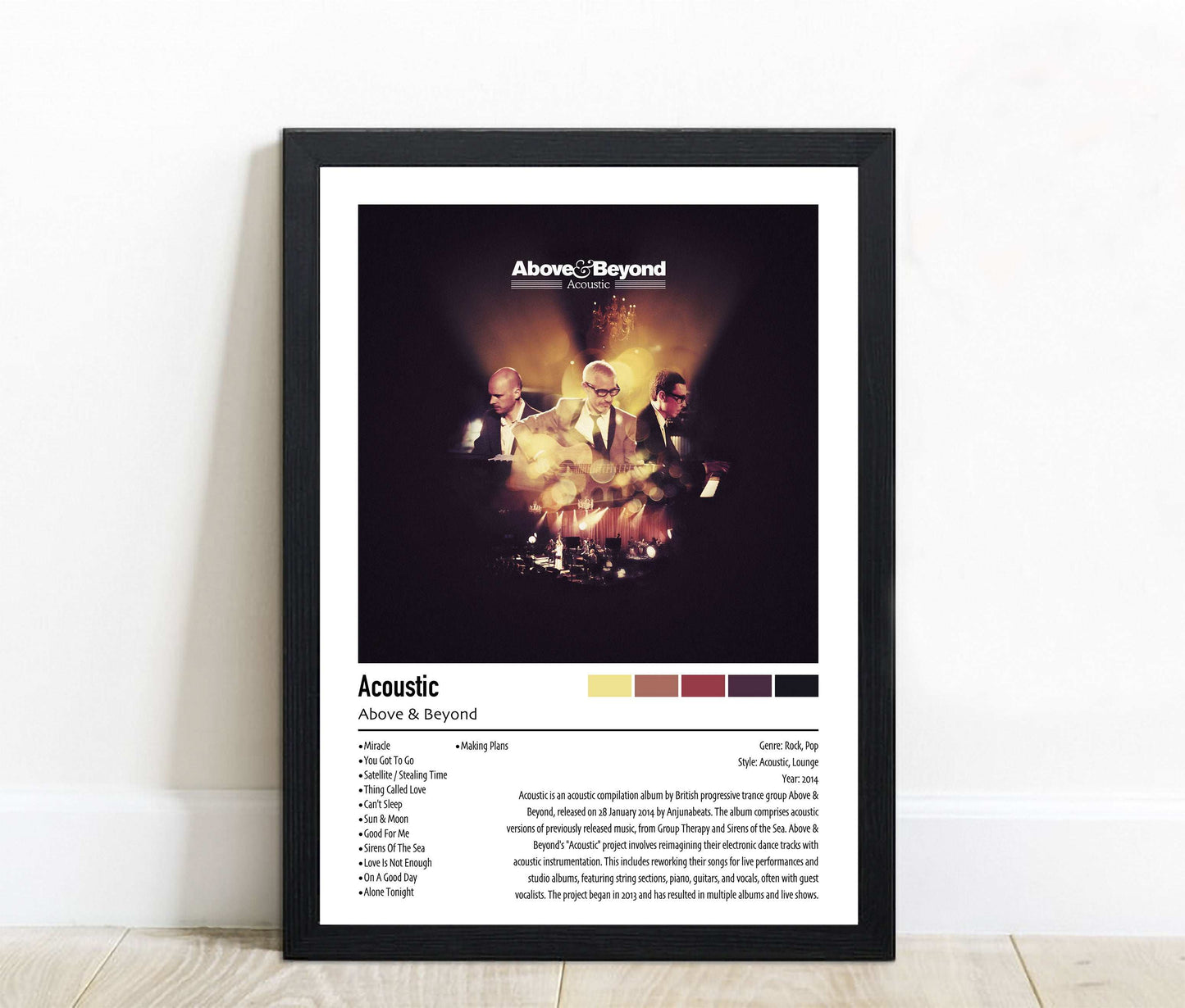 Above & Beyond | Acoustic | Custom Album Cover Poster Print