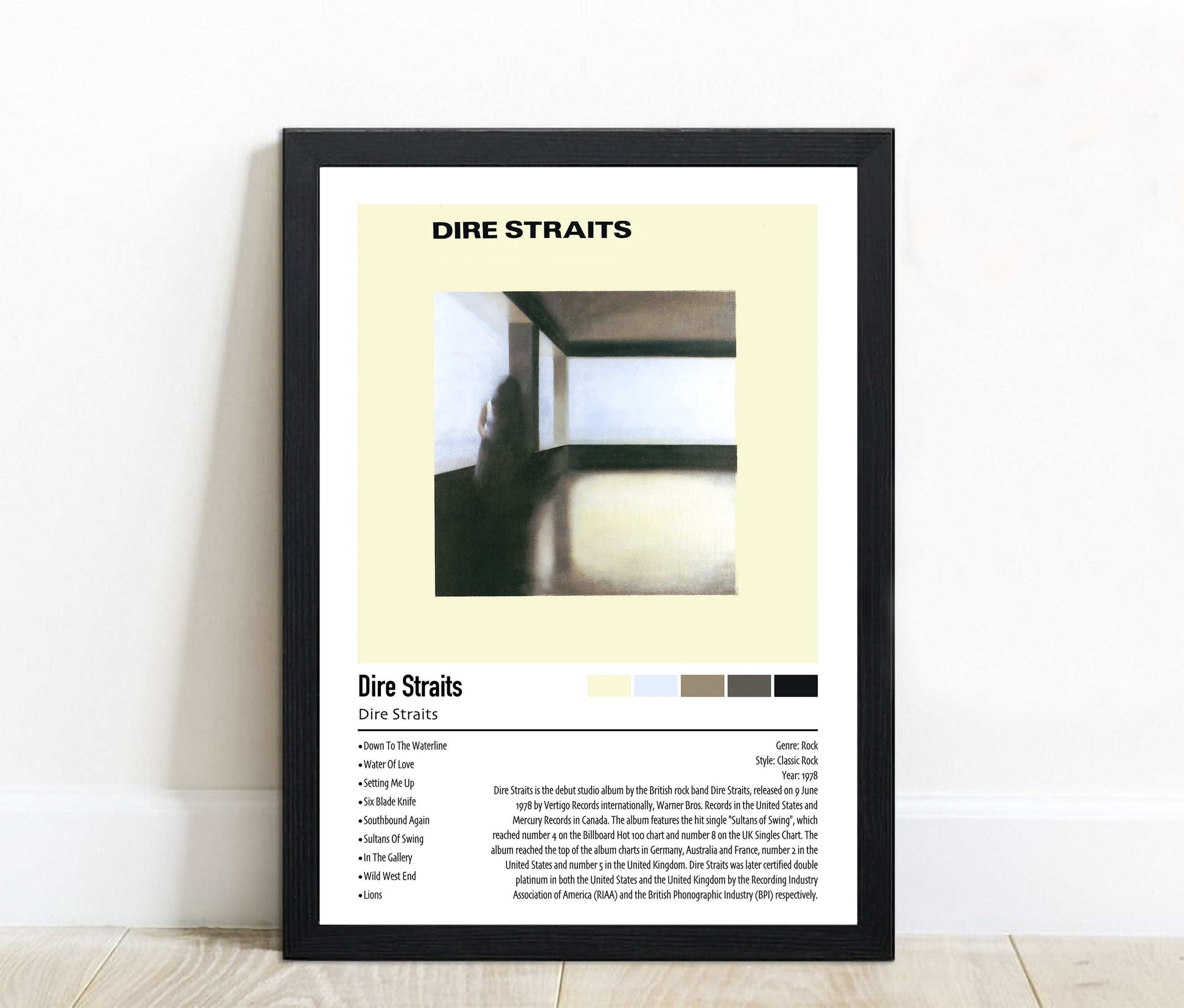 Dire Straits - Dire Straits | Custom Album Cover Poster Print