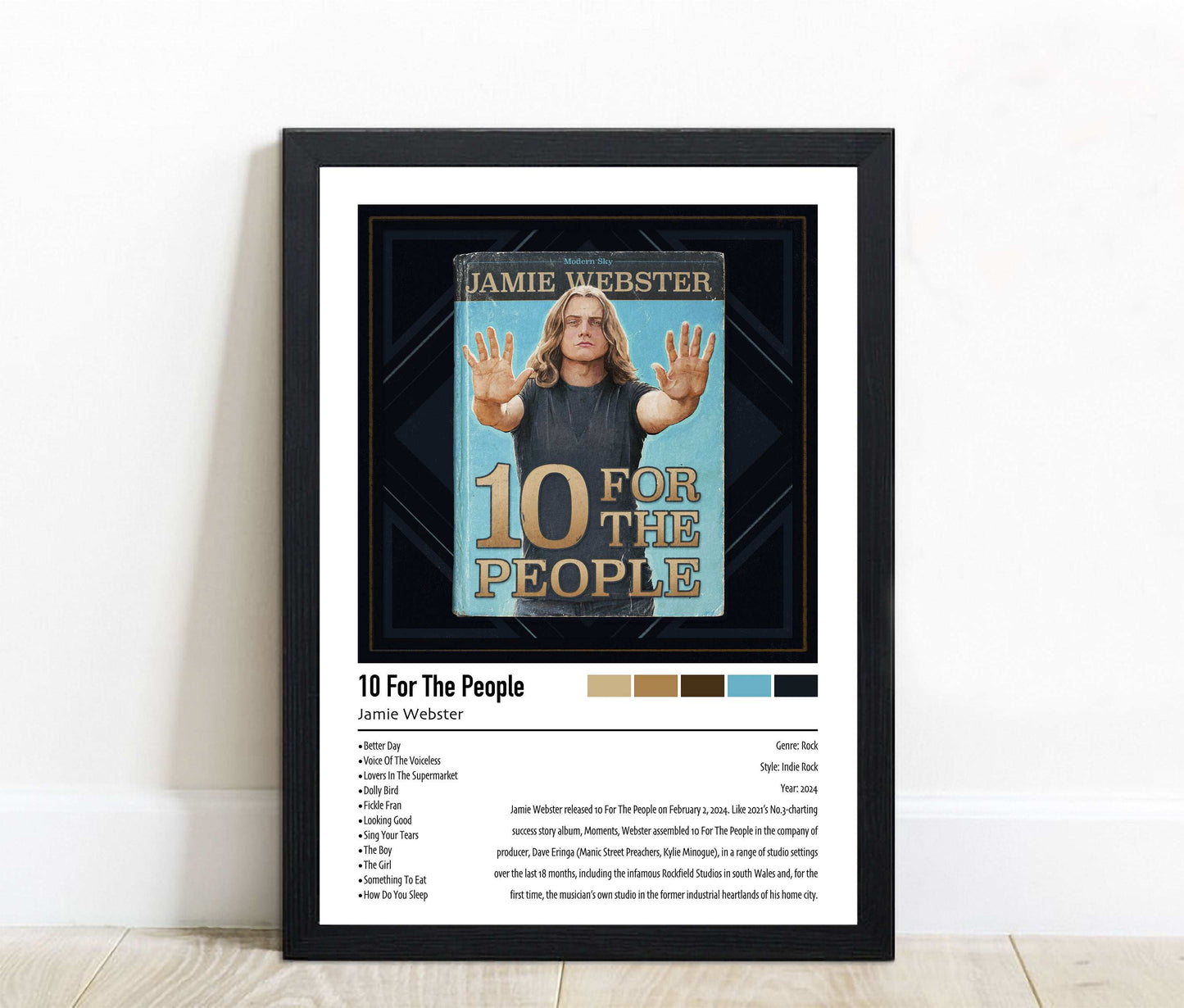 Jamie Webster | 10 For The People | Custom Album Cover Poster Print