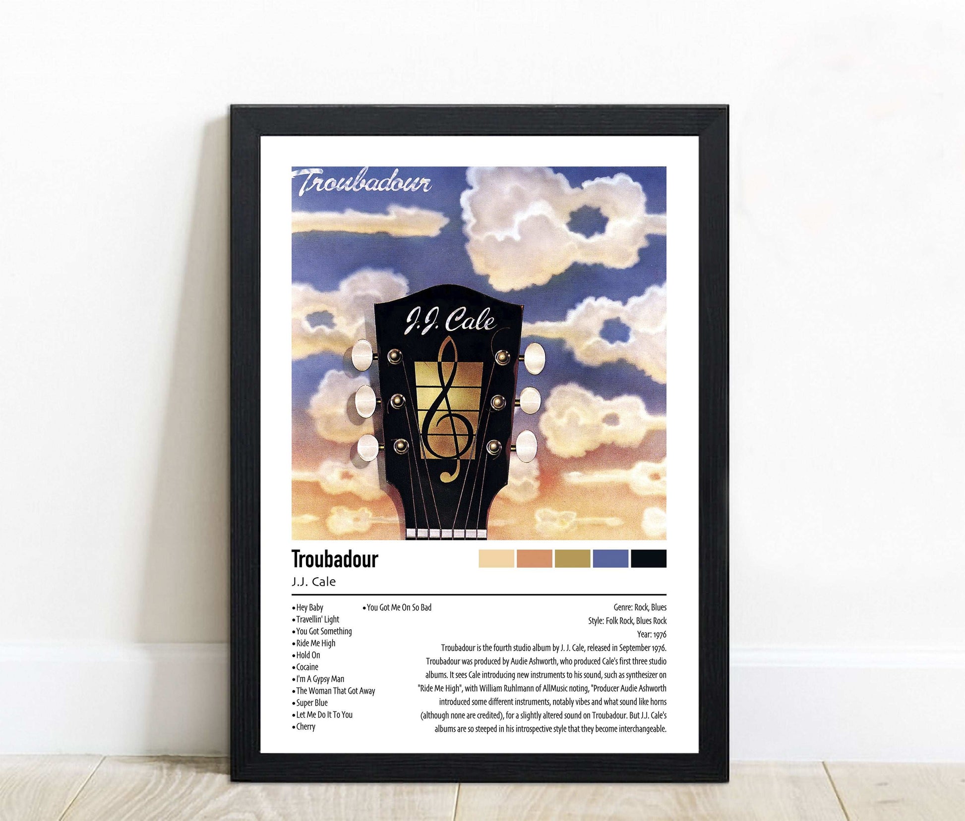 J.J. Cale | Troubadour | Custom Album Cover Poster Print