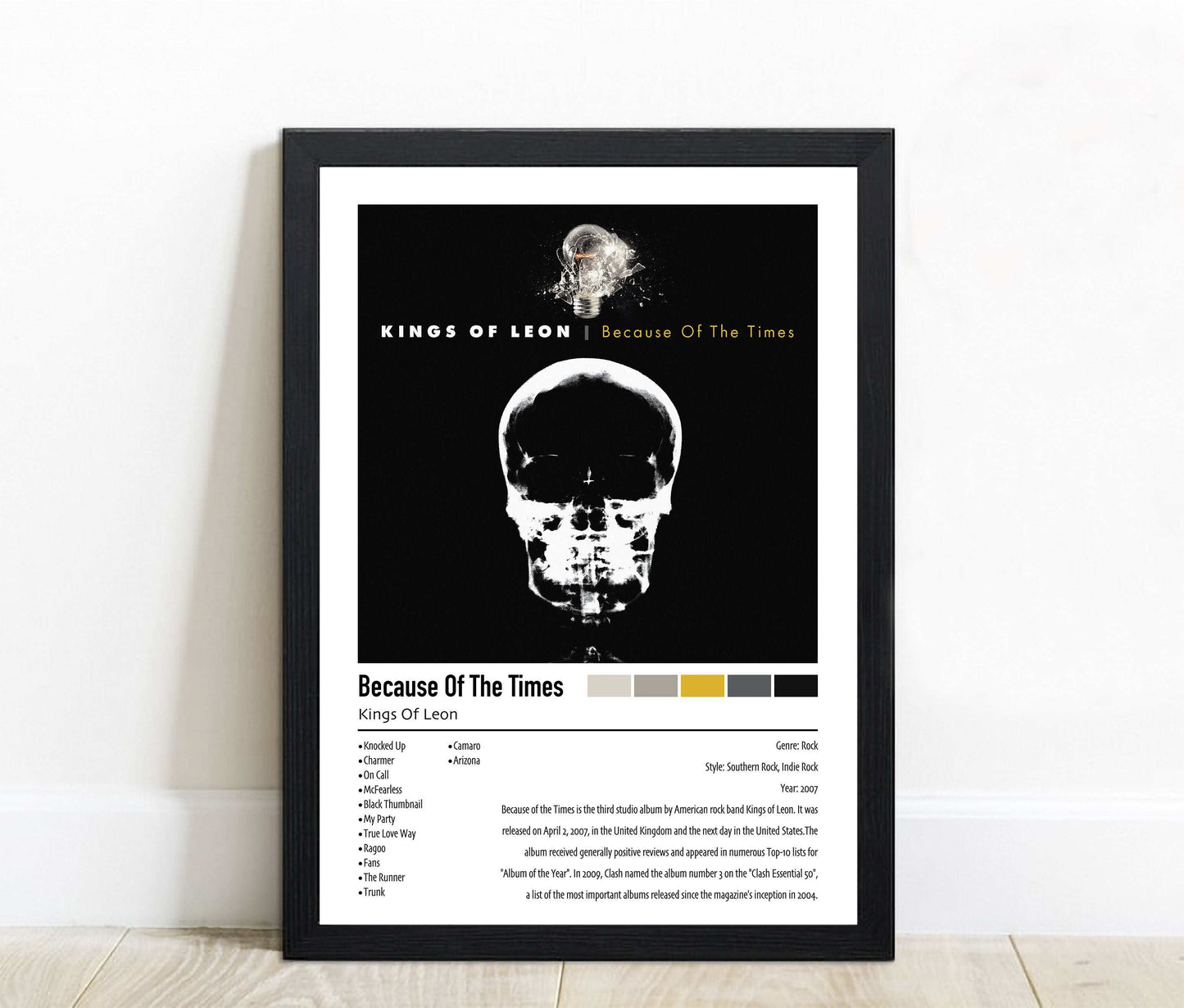 Kings Of Leon | Because Of The Times | Custom Album Cover Poster Print