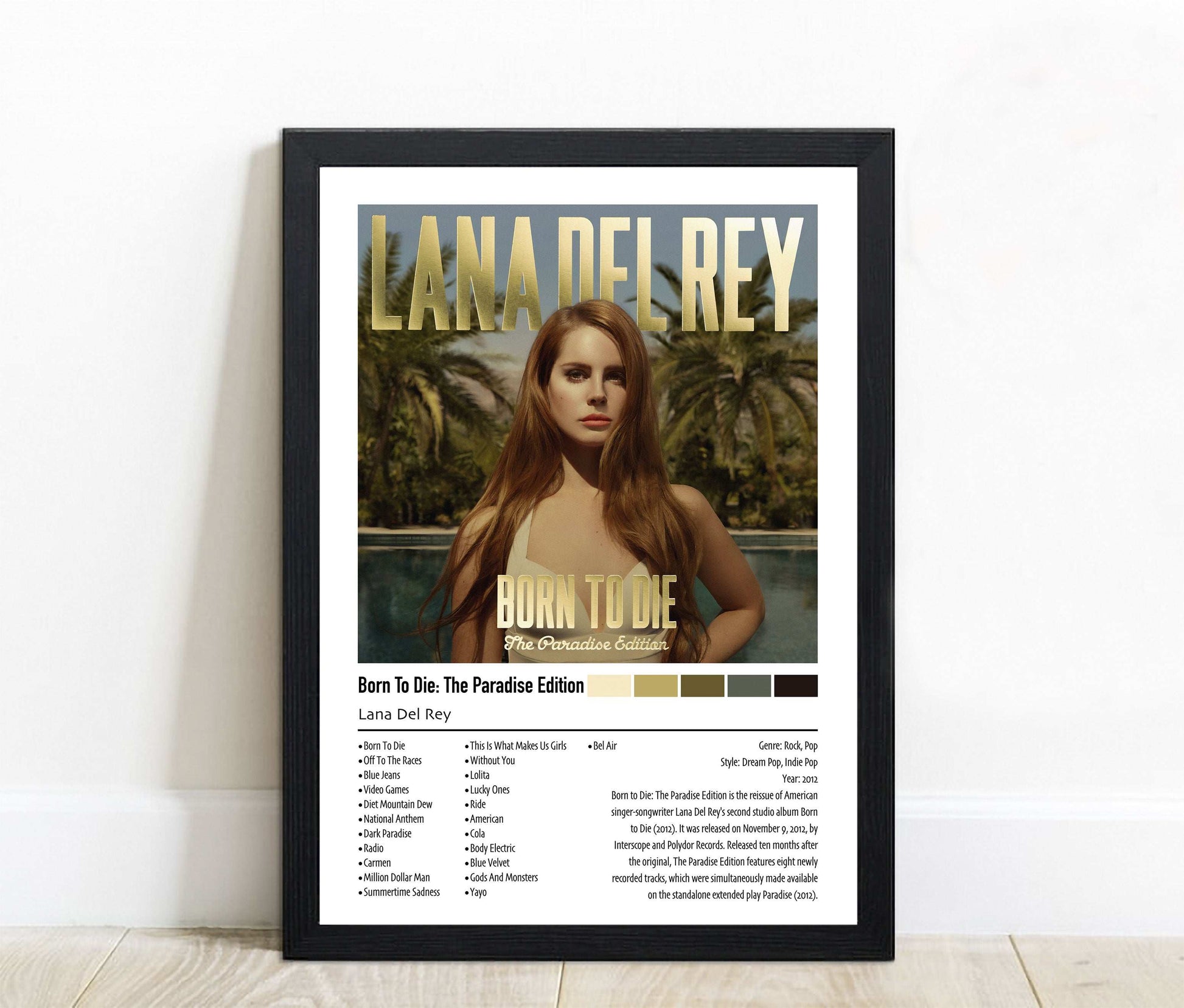Lana Del Rey | Born To Die: The Paradise Edition | Custom Album Cover Poster Print