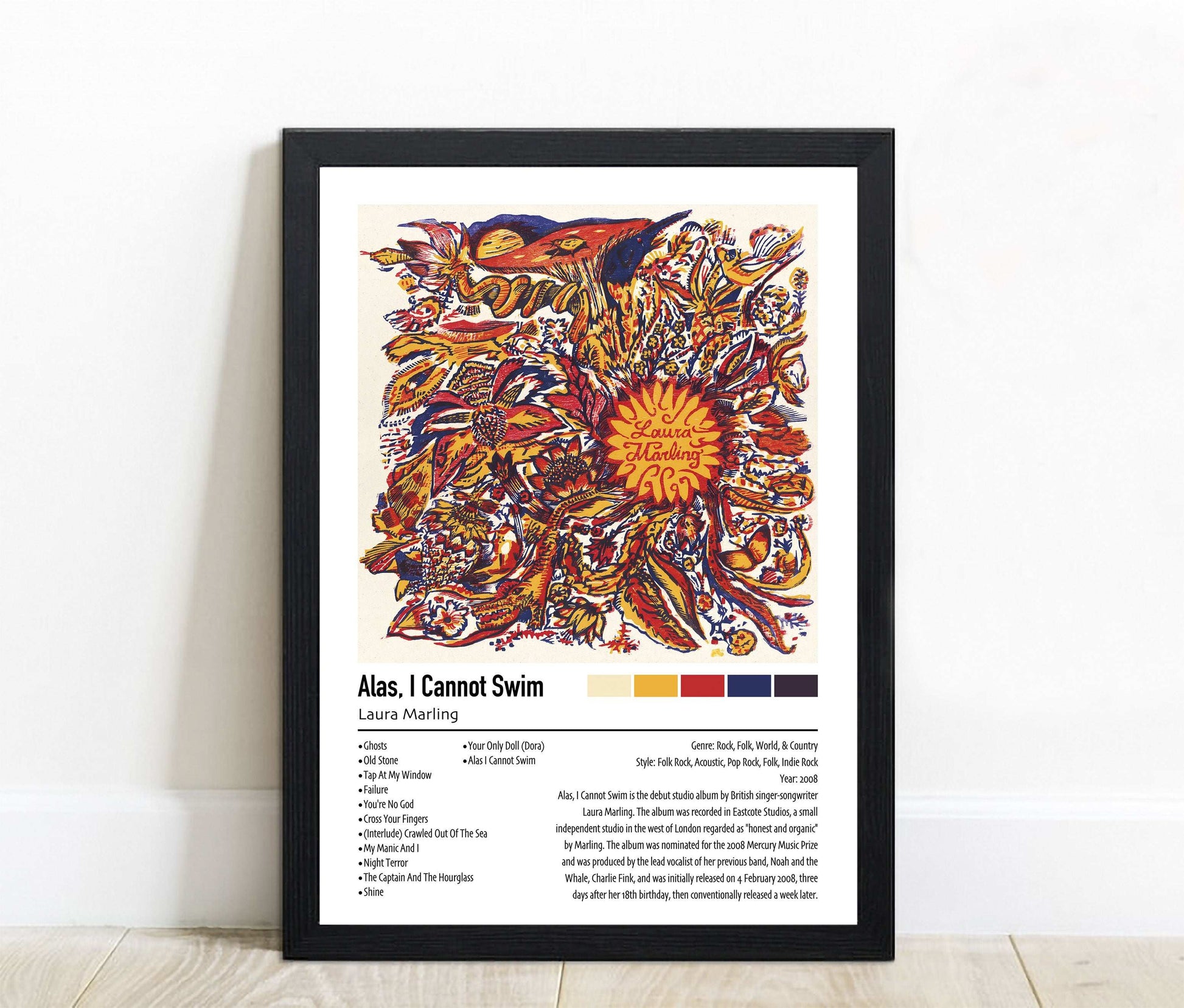 Laura Marling | Alas, I Cannot Swim | Custom Album Cover Poster Print