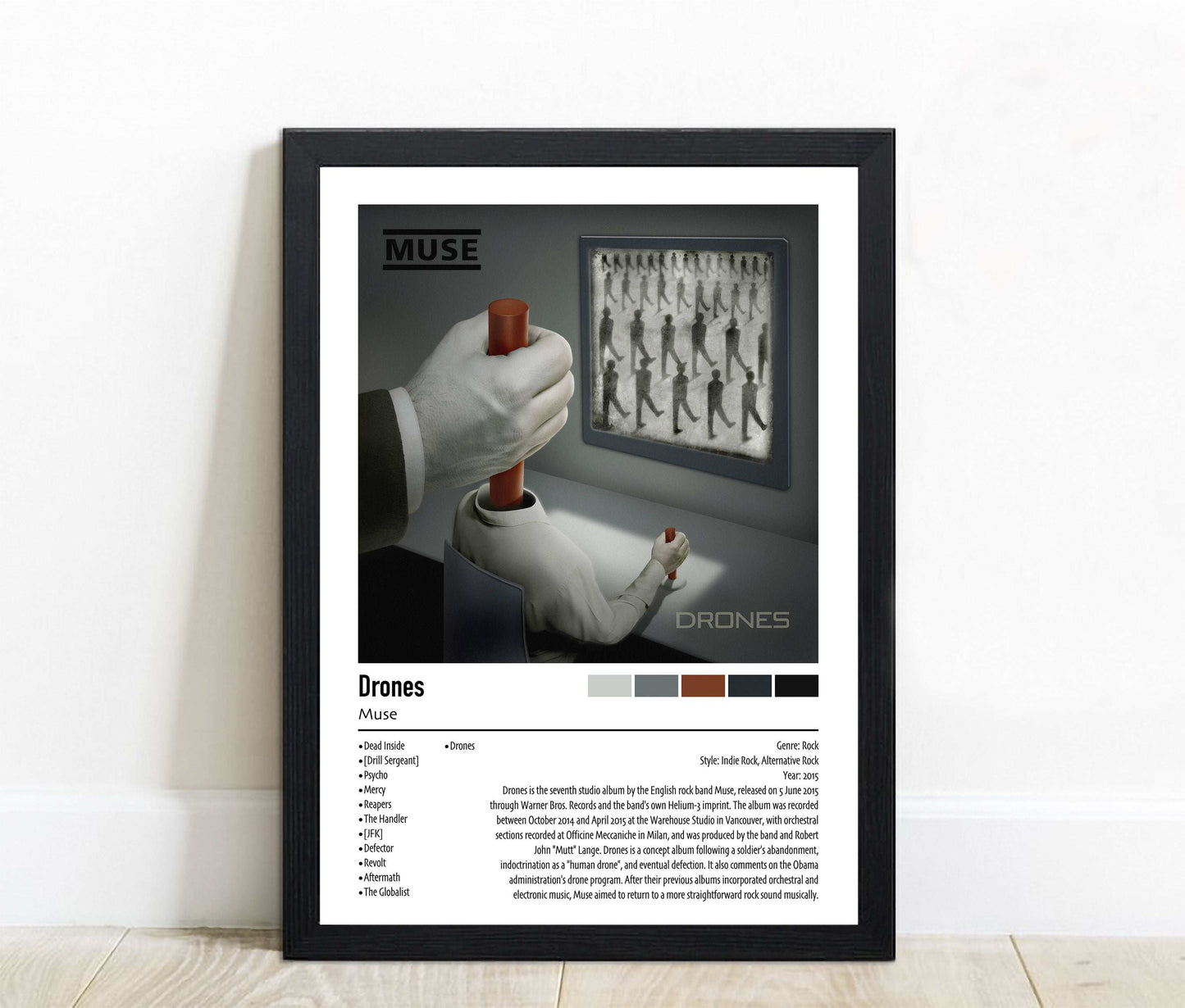 Muse | Drones | Custom Album Cover Poster Print