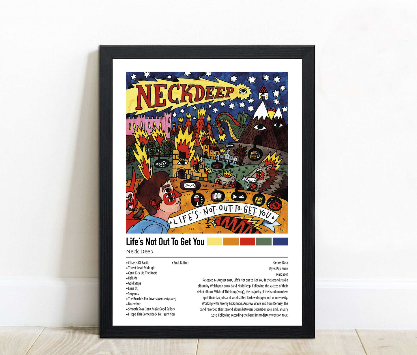 Neck Deep | Life's Not Out To Get You | Custom Album Cover Poster Print