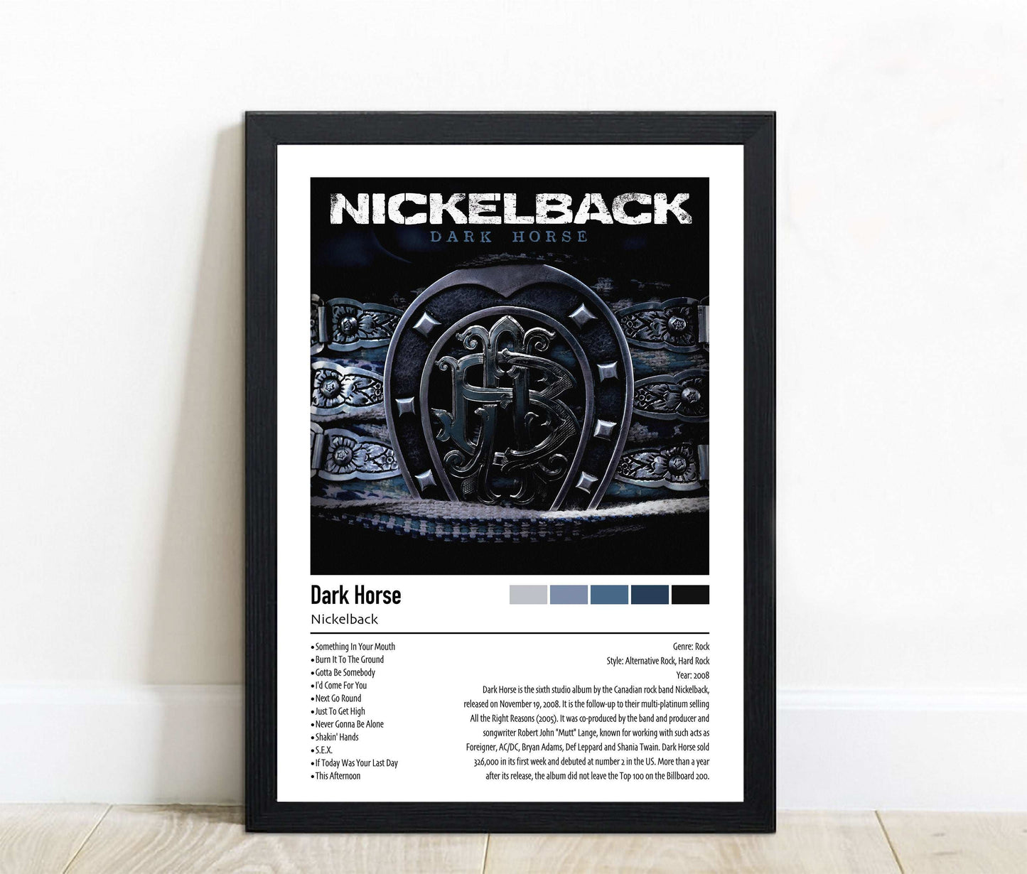 Nickelback | Dark Horse | Custom Album Cover Poster Print