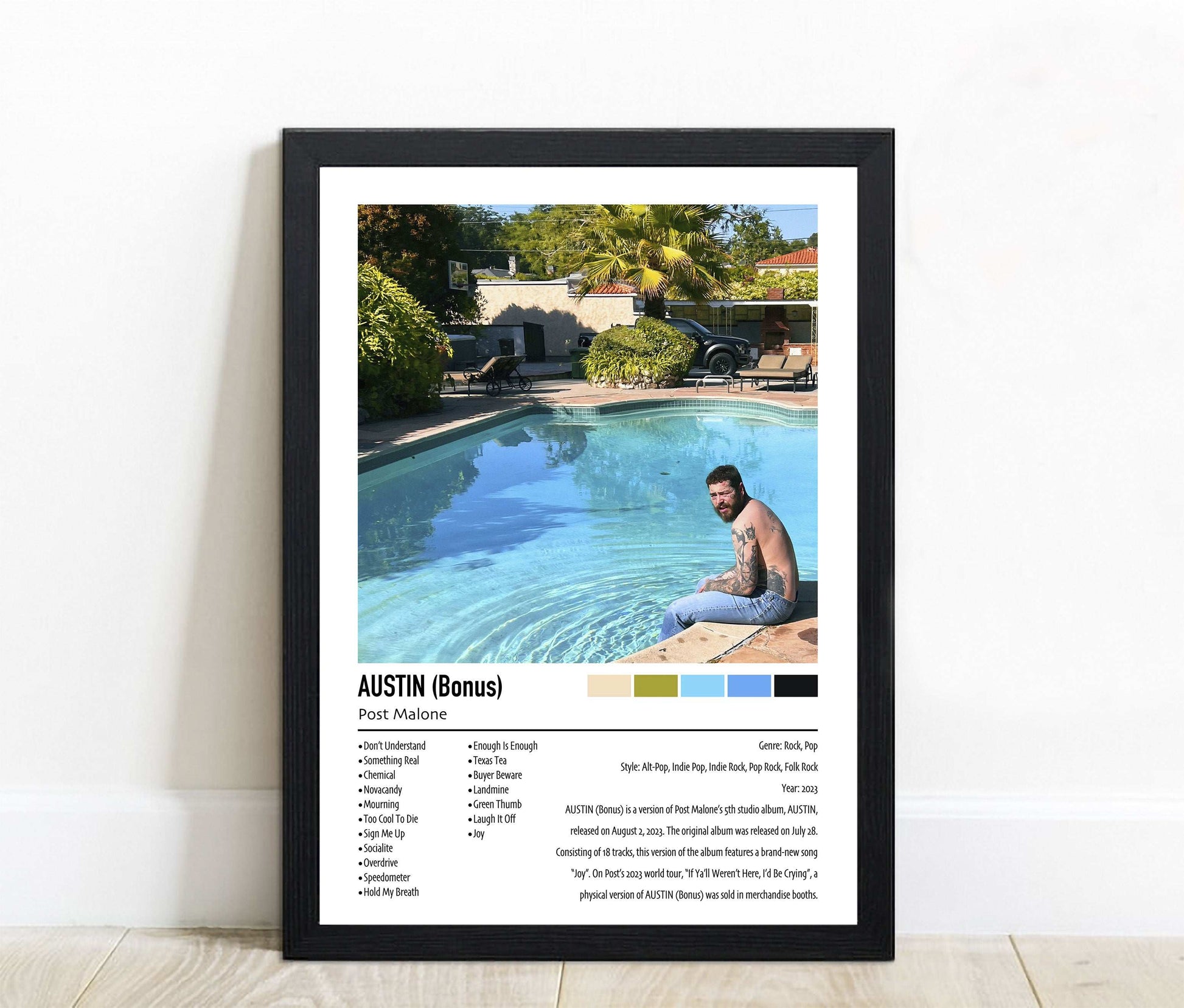 Post Malone | AUSTIN (Bonus) | Custom Album Cover Poster Print