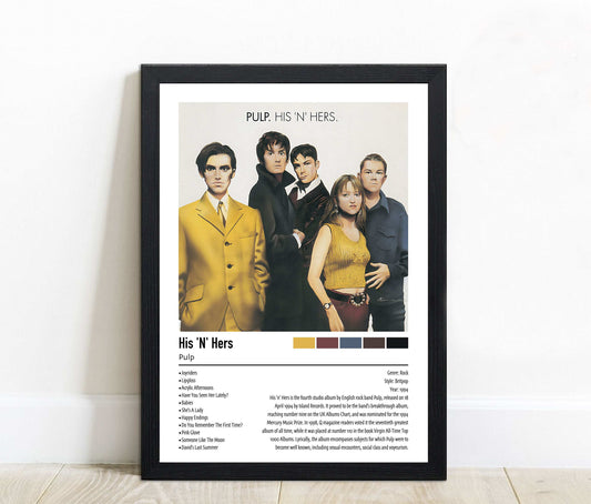 Pulp | His 'N' Hers | Custom Album Cover Poster Print