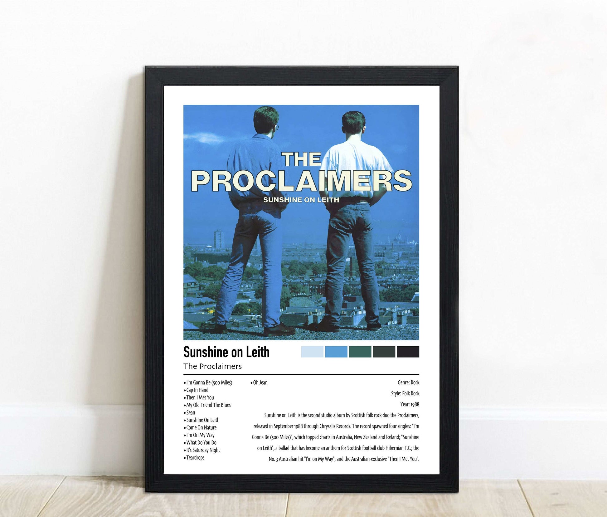 The Proclaimers | Sunshine on Leith | Custom Album Cover Poster Print