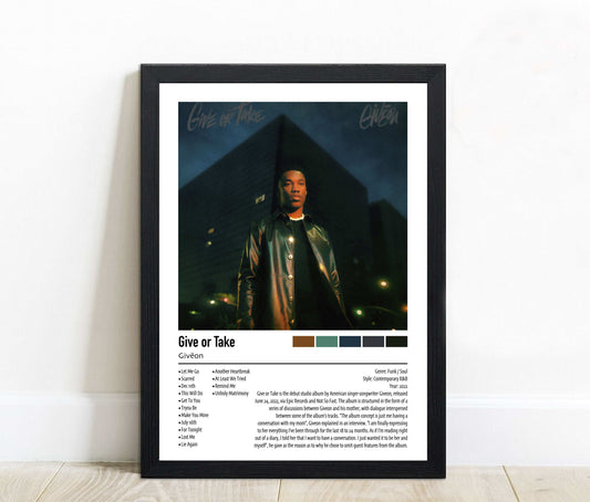Givèon | Give or Take | Custom Album Cover Poster Print