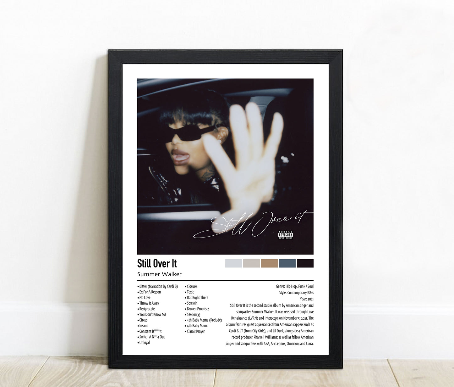 Summer Walker | Still Over It | Custom Album Cover Poster Print