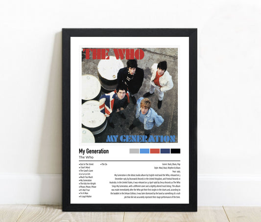The Who | My Generation | Custom Album Cover Poster Print