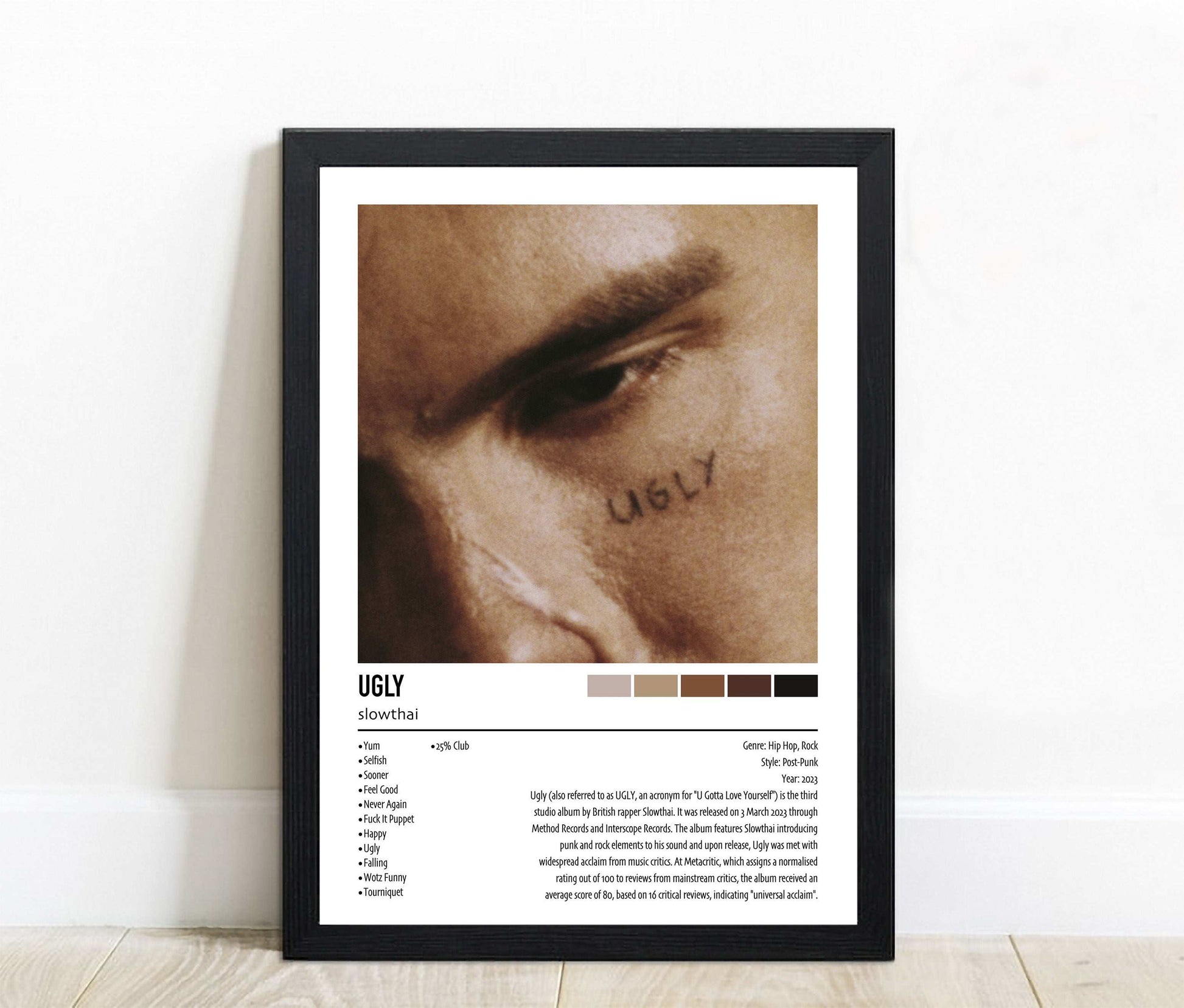 slowthai | UGLY | Custom Album Cover Poster Print