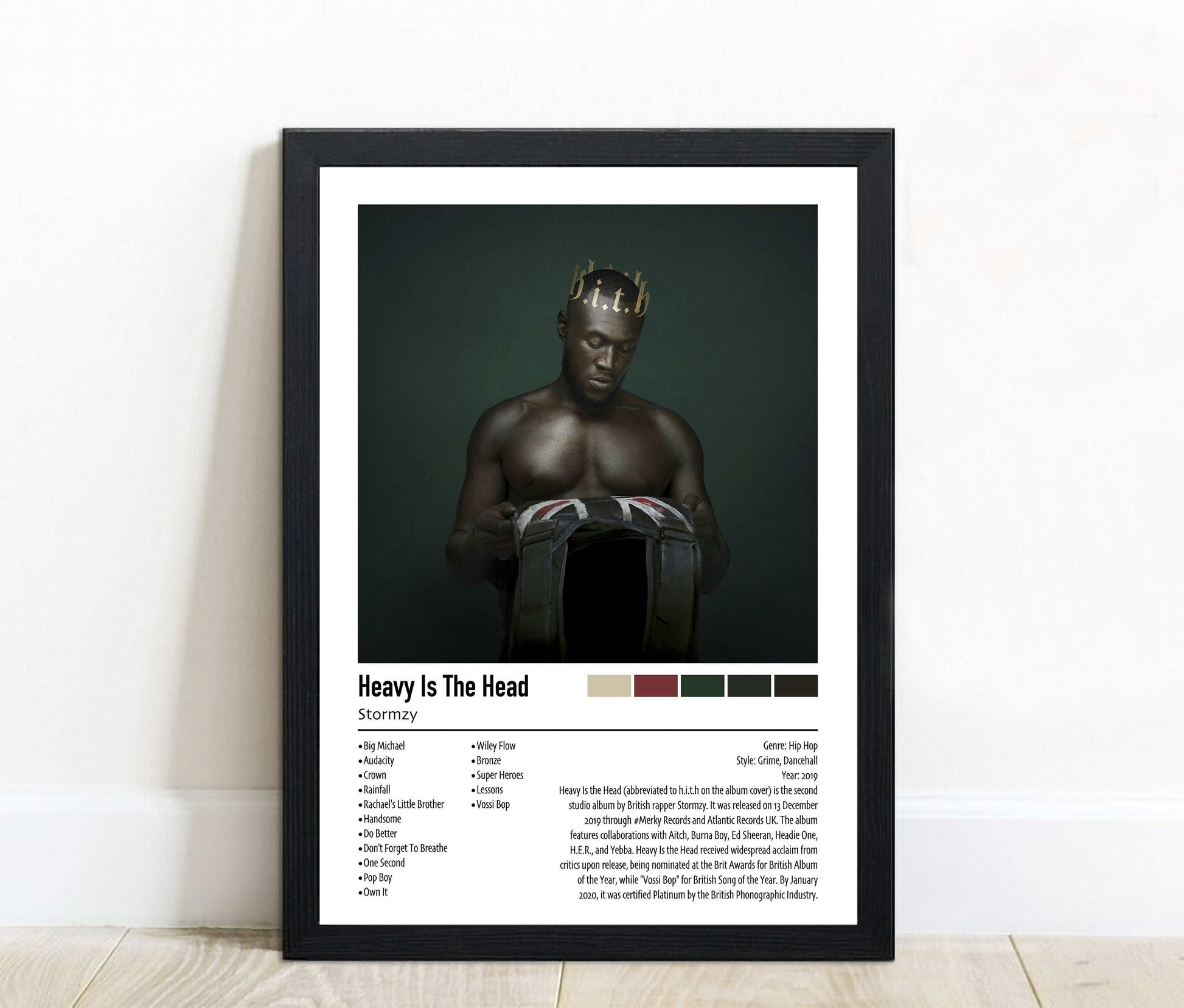 Stormzy | Heavy Is The Head | Custom Album Cover Poster Print