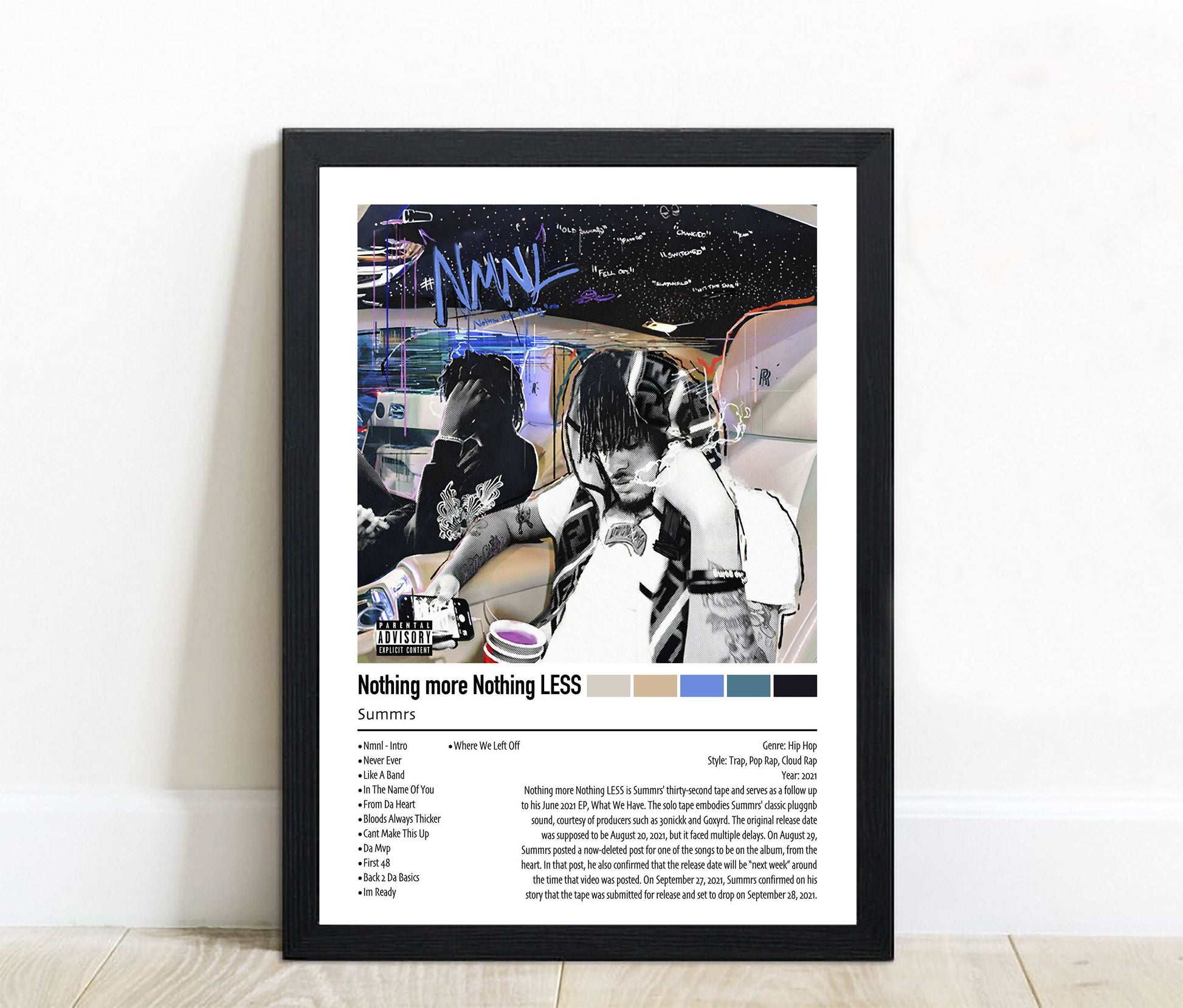 Summrs | Nothing more Nothing LESS | Custom Album Cover Poster Print